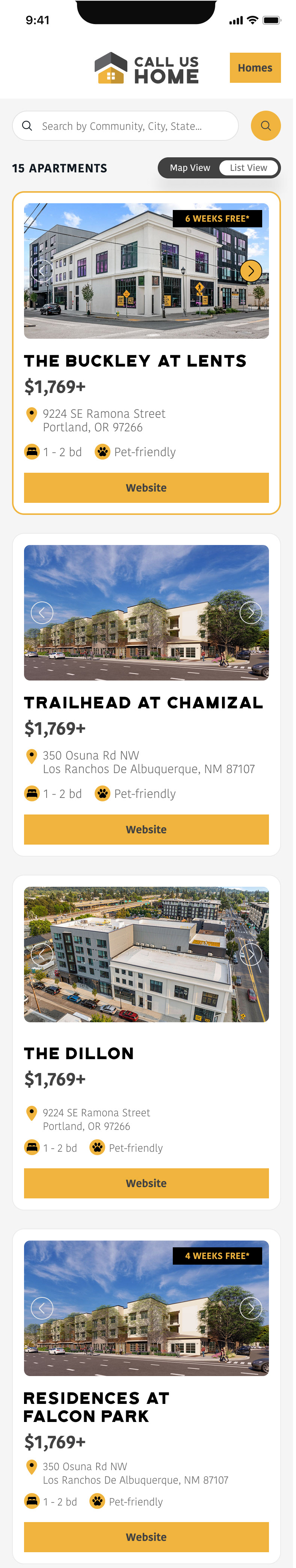 Home Search Results | List View