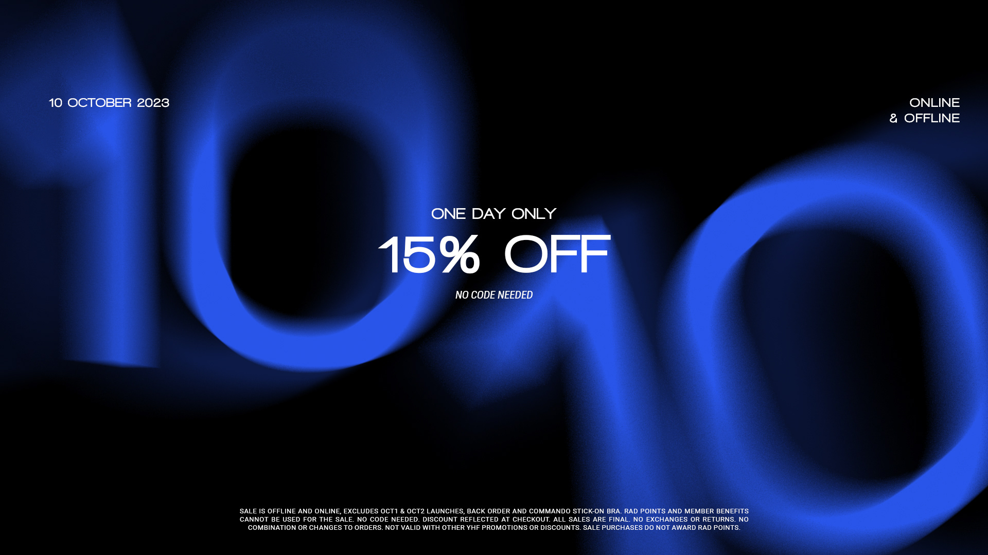 10/10 Sale Banner for YOUNGHUNGRYFREE