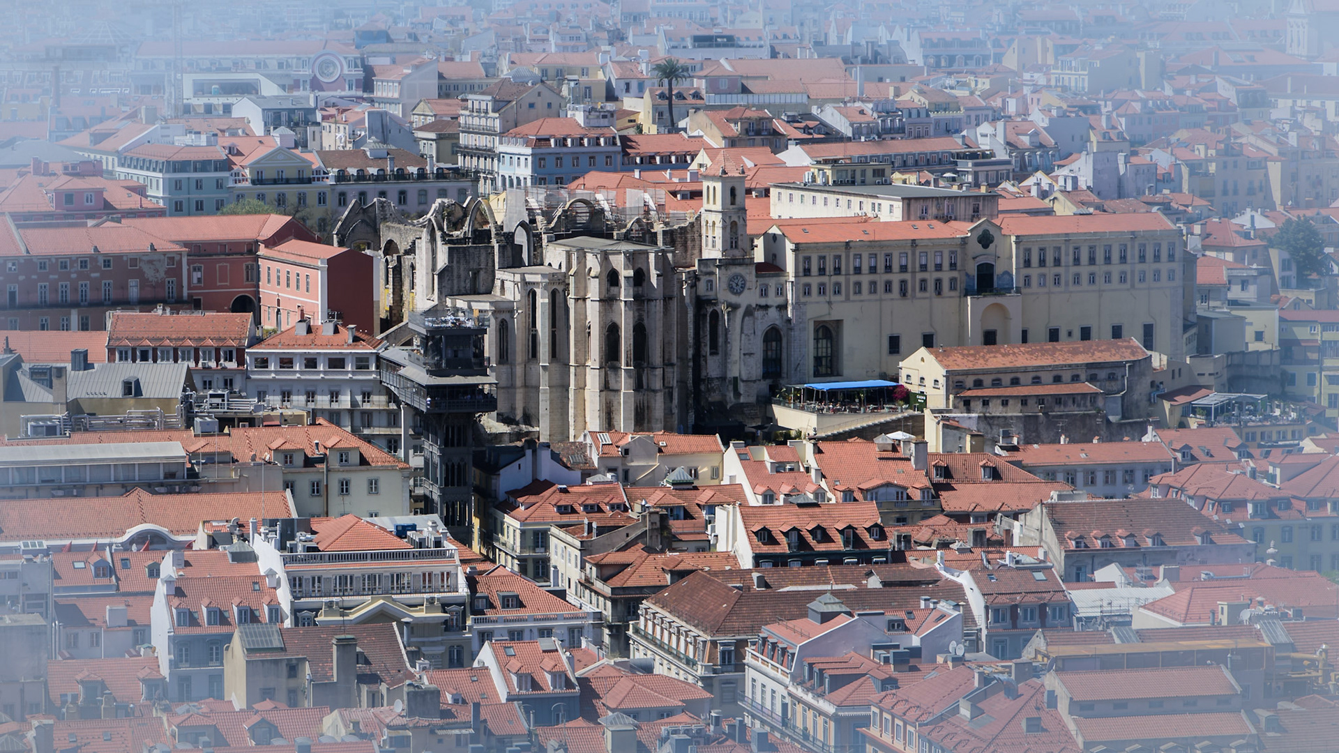Santa Justa Lift and Carmo Convent, Lisbon