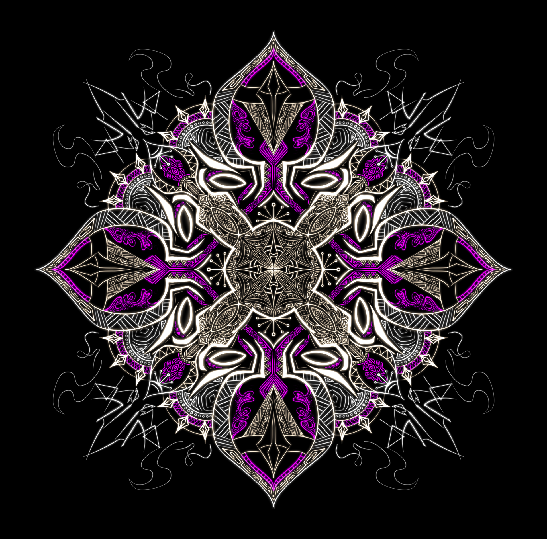 Black Panther: Marvel Mandala Collection - Personal Study - 8.5 x 8.623in - Procreate - 2023