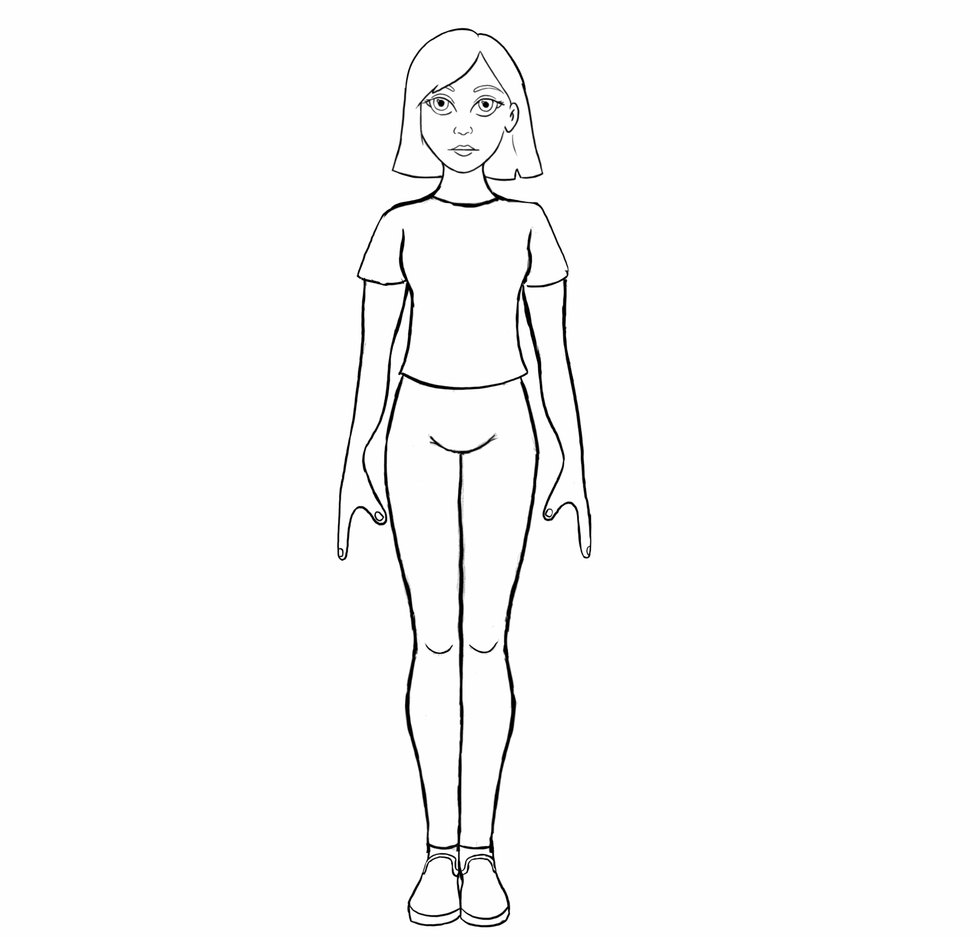 Sara - Otis College of Art and Design - Animated Turnaround Gif- 8.04 x 7.763 in - Procreate - 2023