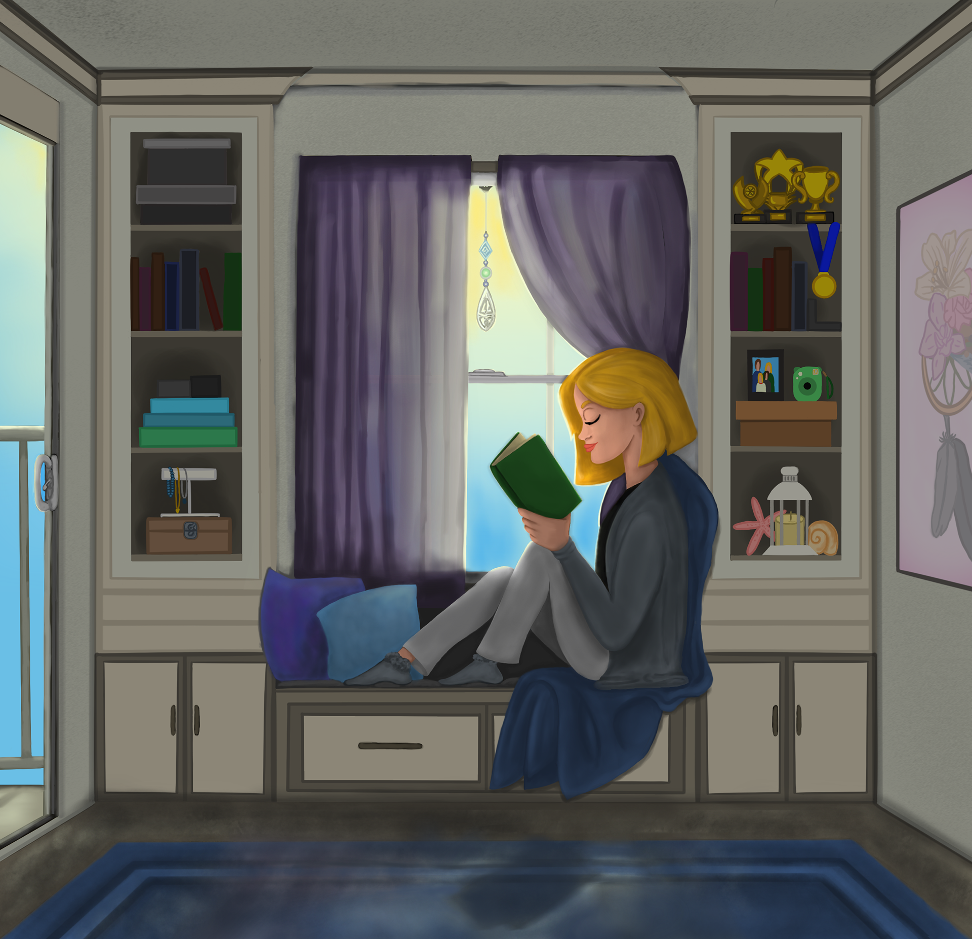Sara - Otis College of Art and Design - Environment Test 2 Rendered - 8.04 x 7.763 in - Procreate - 202