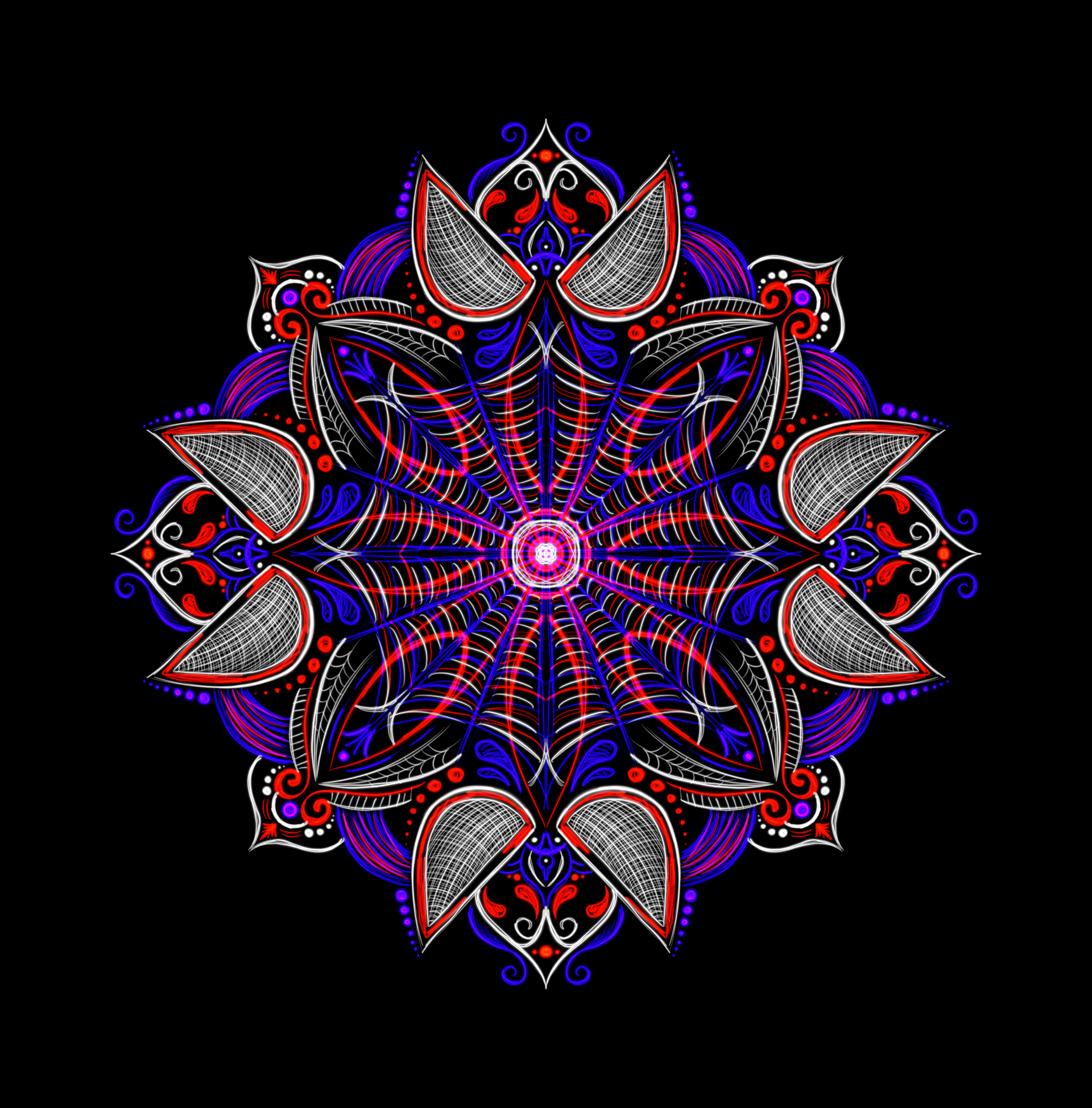 Spider-man: Marvel Mandala Collection - Personal Study - 8.5 x 8.623in - Procreate - 2023