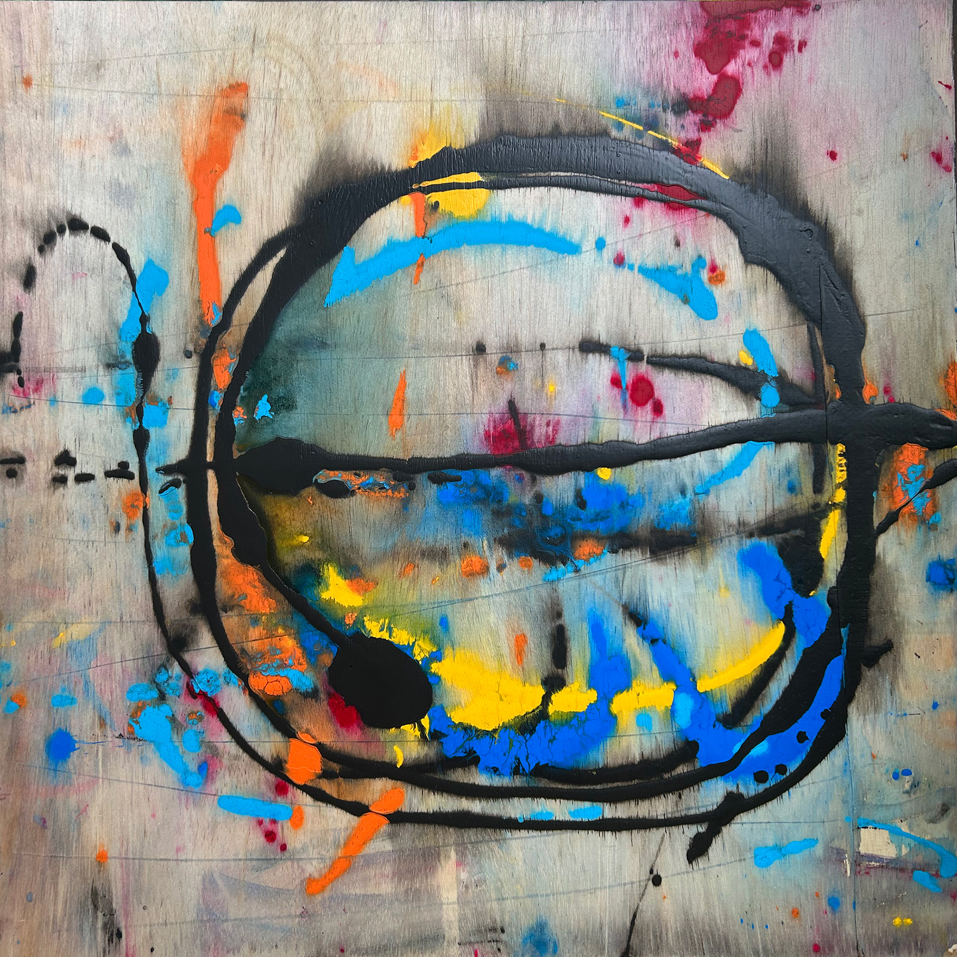 Blink - 24" x 24" - paint on wood panel