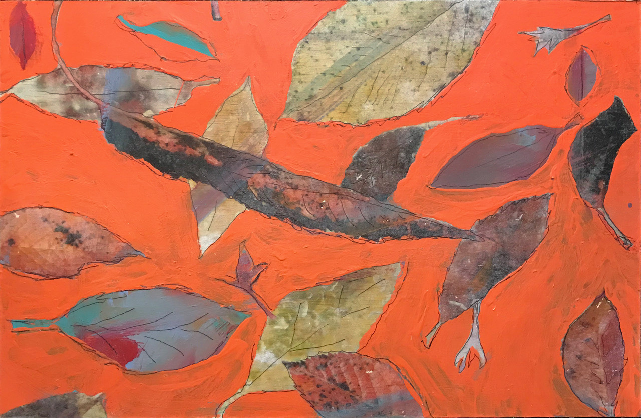 Orange Leaves 11" x 17"