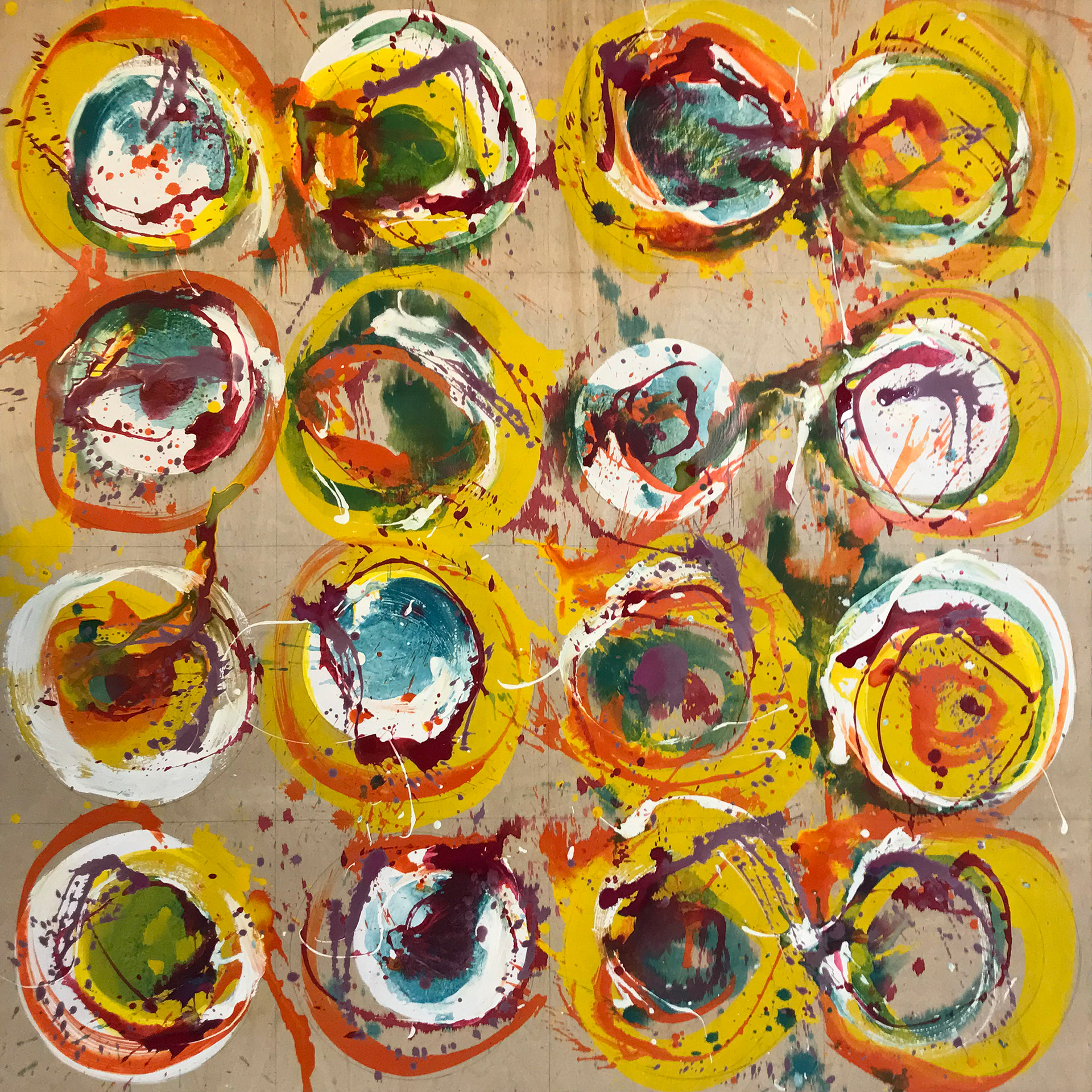 Circles of Life 48" x 48"
