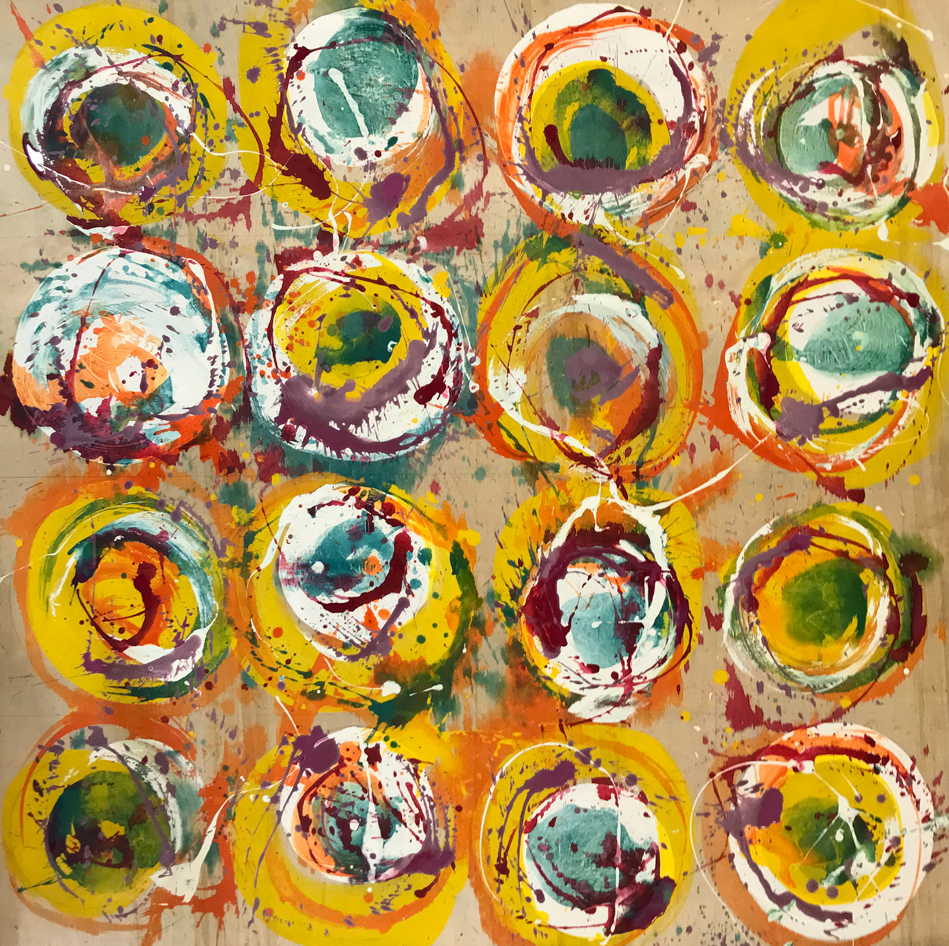 Circles of Life 48" x 48"