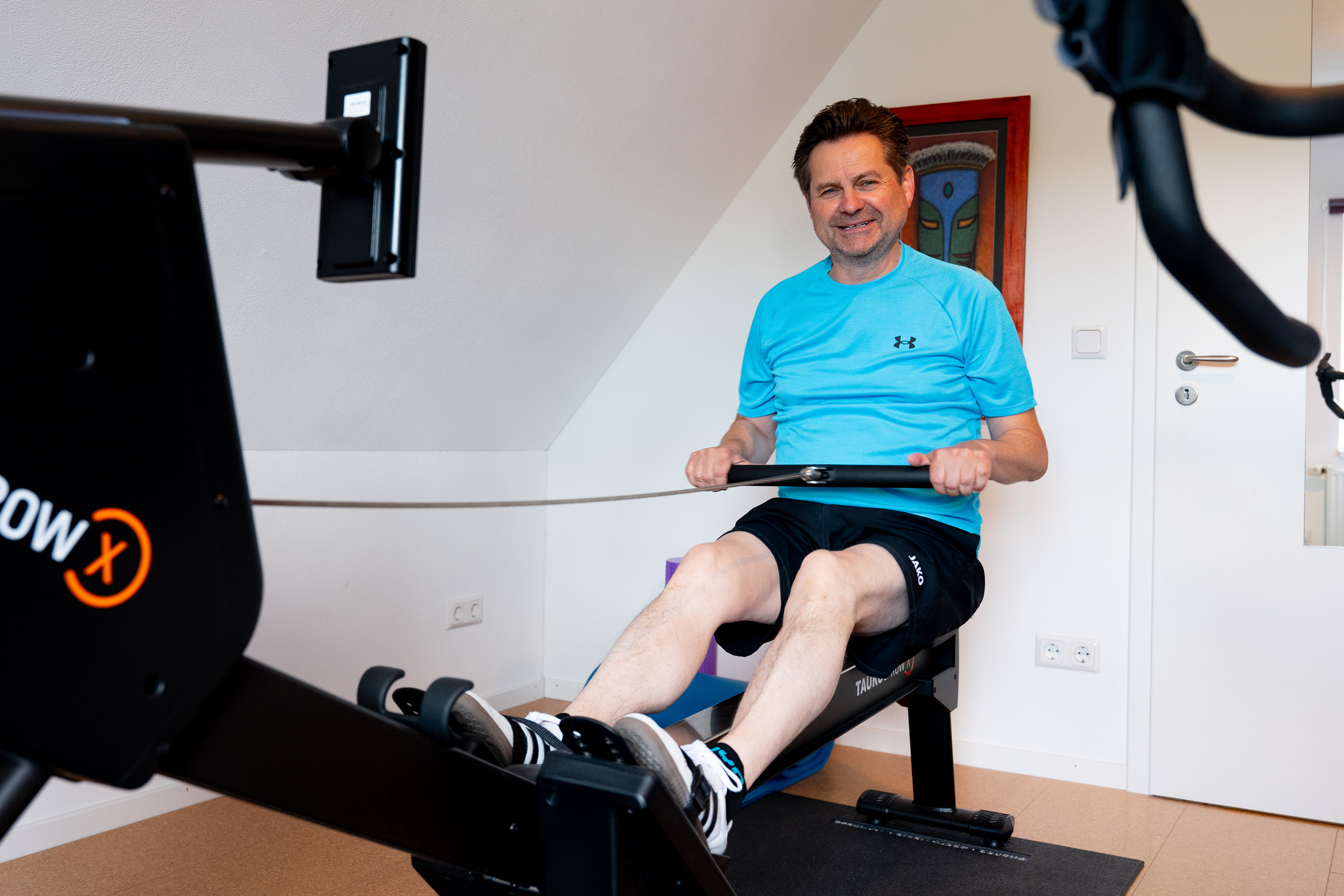 Sportlich aktiv mit Rudern und auch Joggen