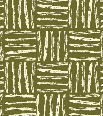 Tribal-inspired basketweave coordinate in earthy olive - versatile blender for mixing with wildlife prints, ideal for accessories and supporting garments