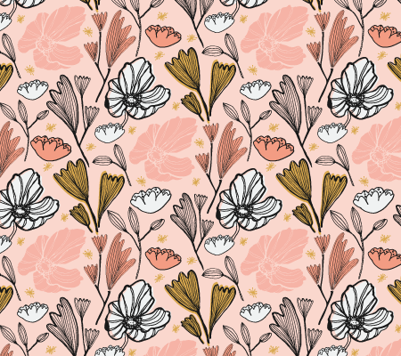 Bold Floral Pattern - peonies and flowers