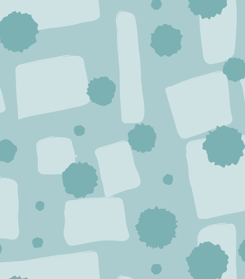 Textured, hand-drawn abstract circles in soft coral and blue—modern geometric nursery pattern with calming, organic energy.