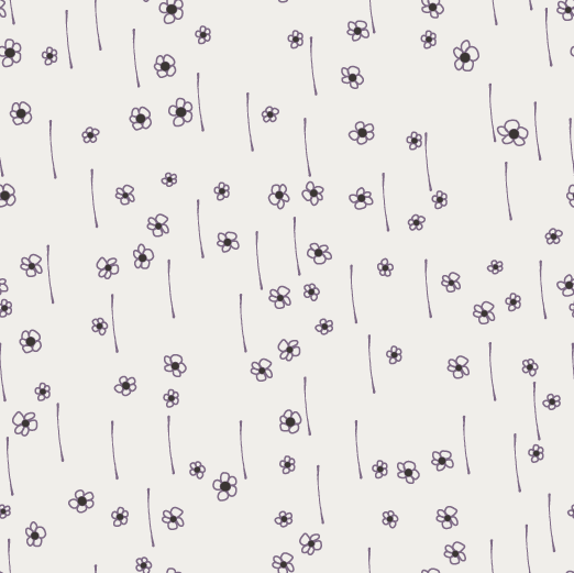 Small flowers — ditsy coordinate, ink on cream