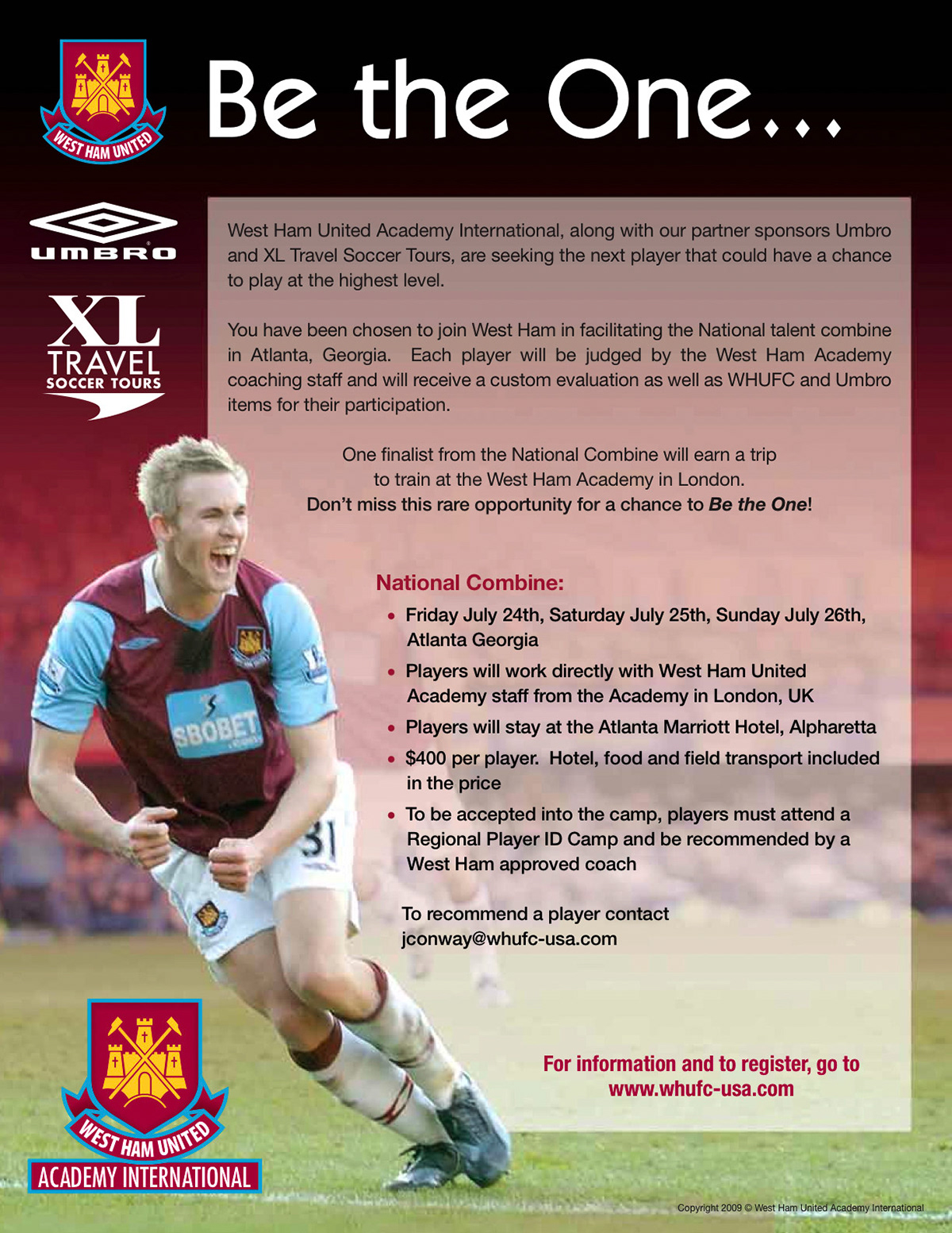 West Ham United Academy Flyer