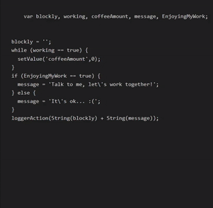 Created code by blockly