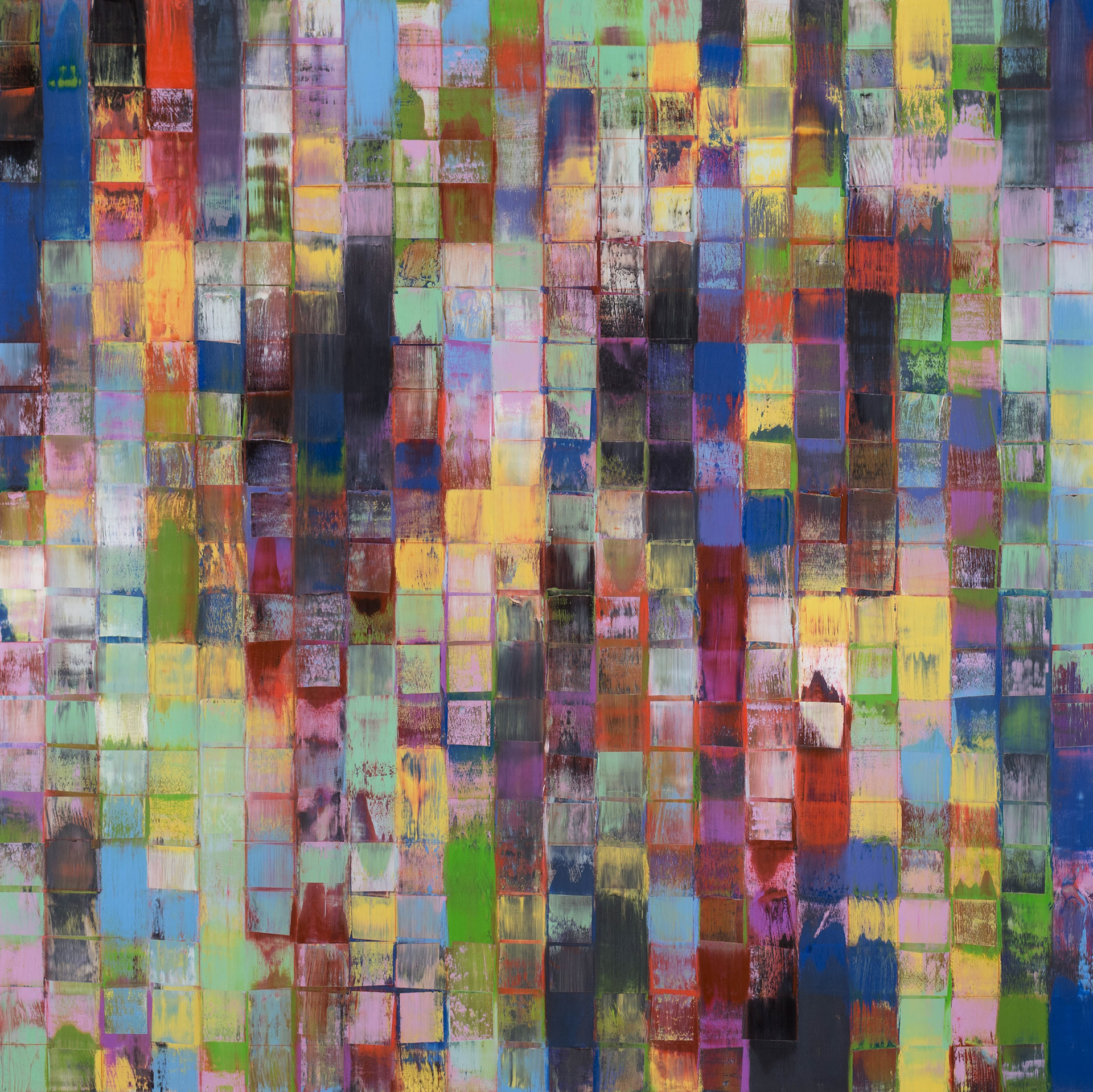 484.18.06 - oil, acrylic, chalk, on panel, 48"x48", 2018