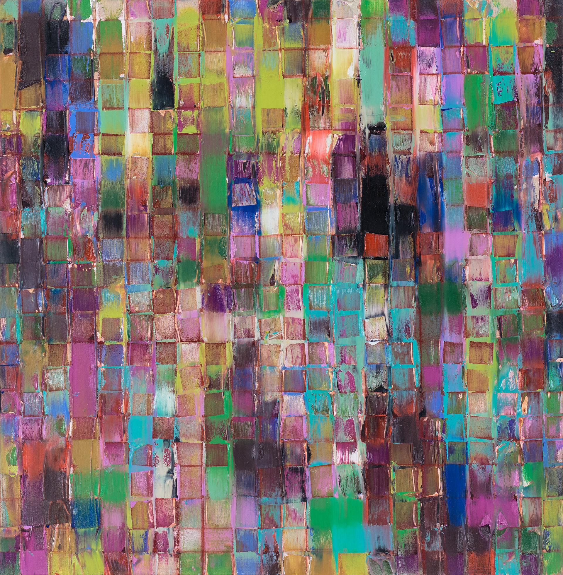 484.18.04 - oil, acrylic, chalk, on panel, 12x12", 2018