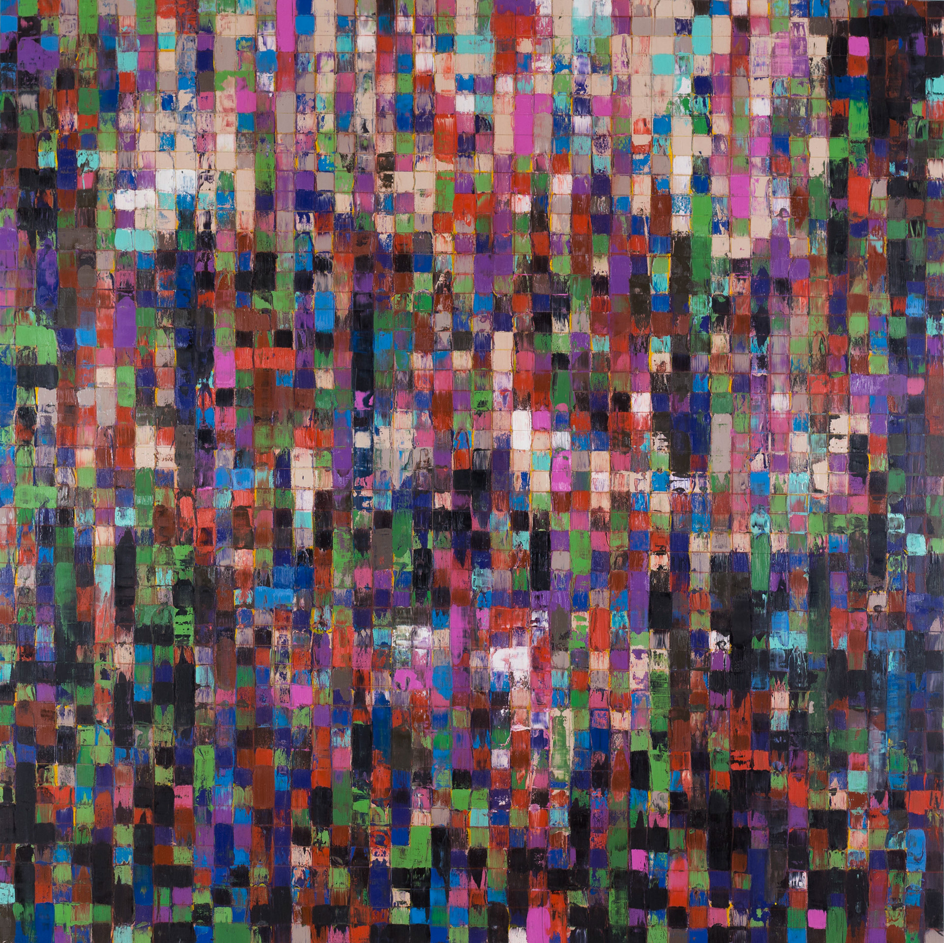 2304.18.1 - oil, acrylic, chalk, on panel - 48"x48" - 2018