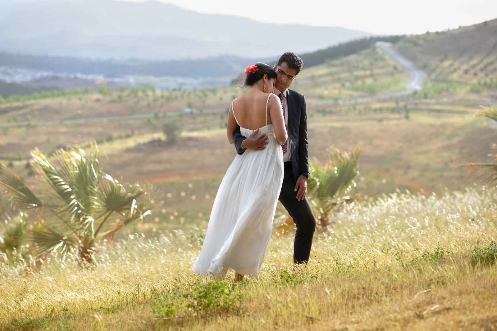Wedding photo in National Arboretum, Canberra.