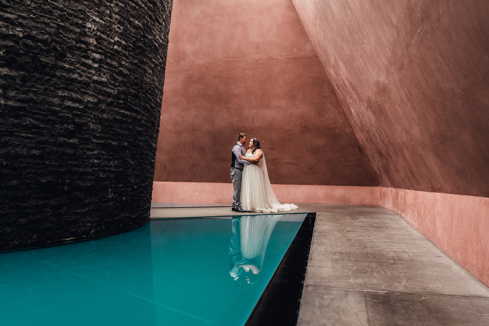 Wedding in Canberra, captured at the National Gallery of Australia ( Sky Space ) by Olia Photography.