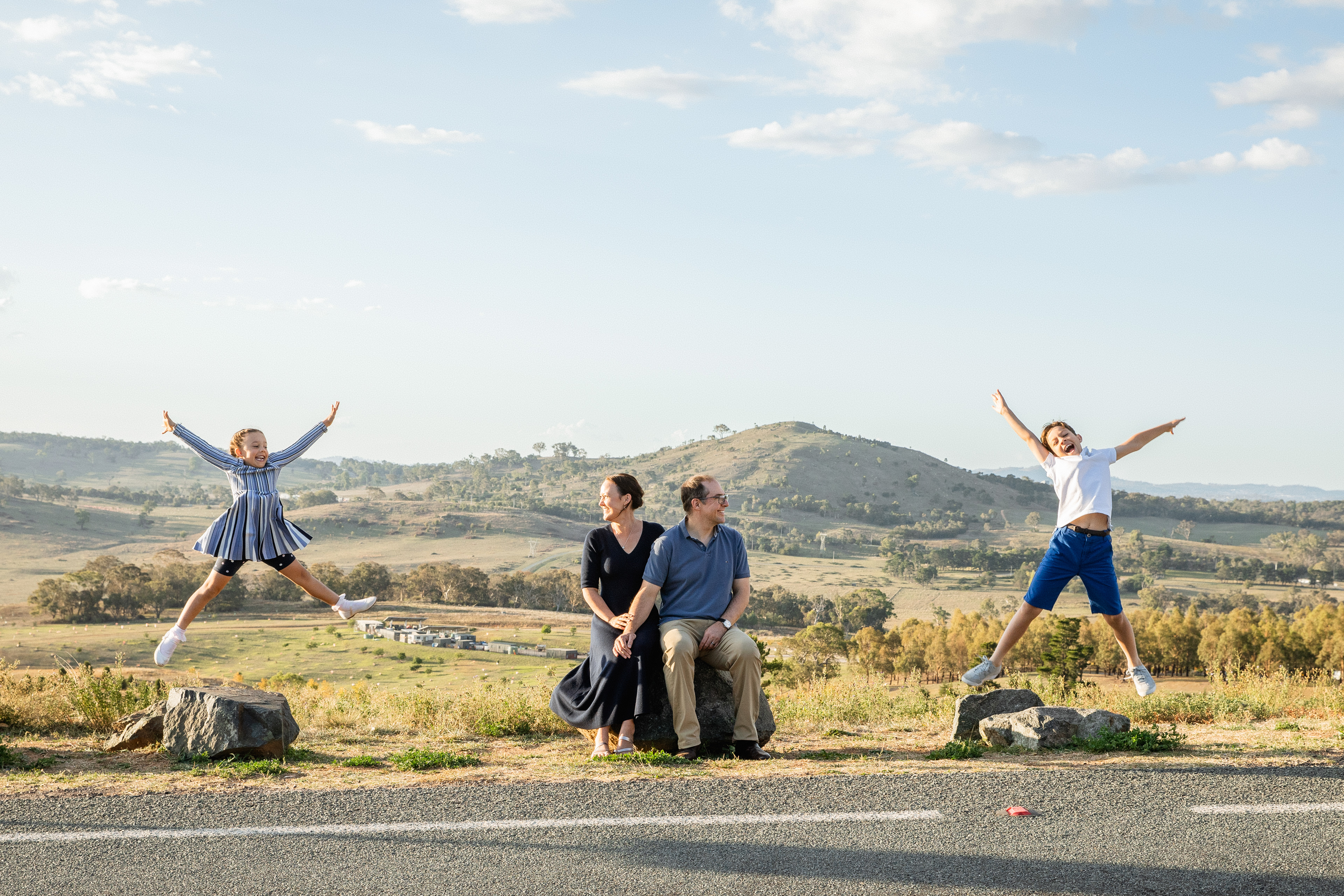 Outdoor family photoshoot in Canberra with Olia Photography, natural and timeless family portraits.