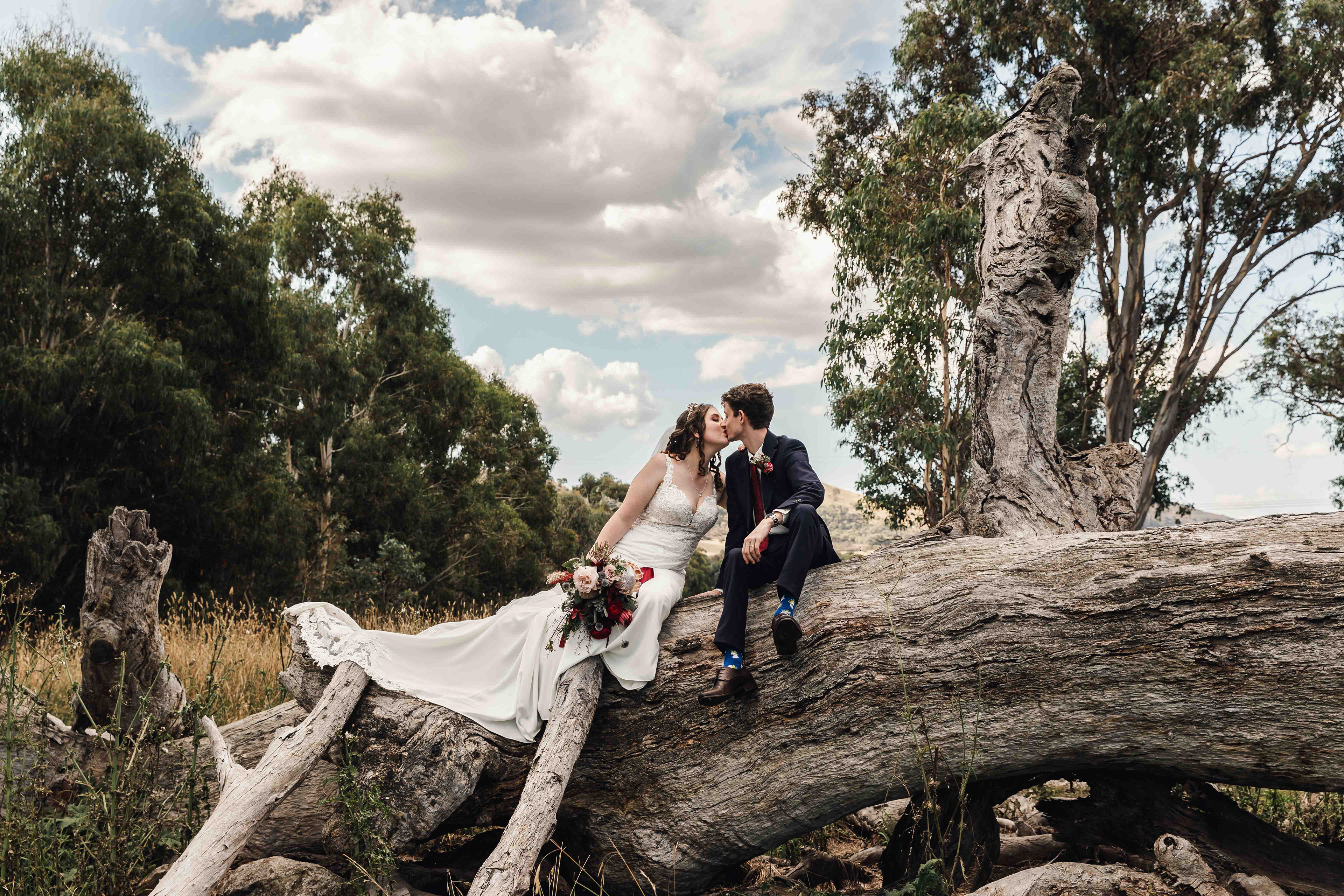 Rustic wedding at the Gold Creek Station, ACT. Captured by Olia Photography