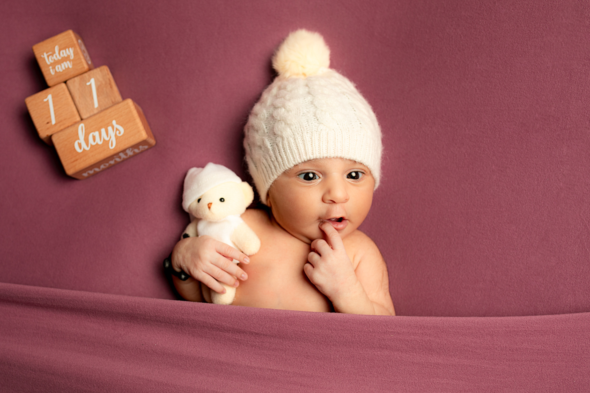Newborn photo session in Canberra. Captured by Olia Photography.