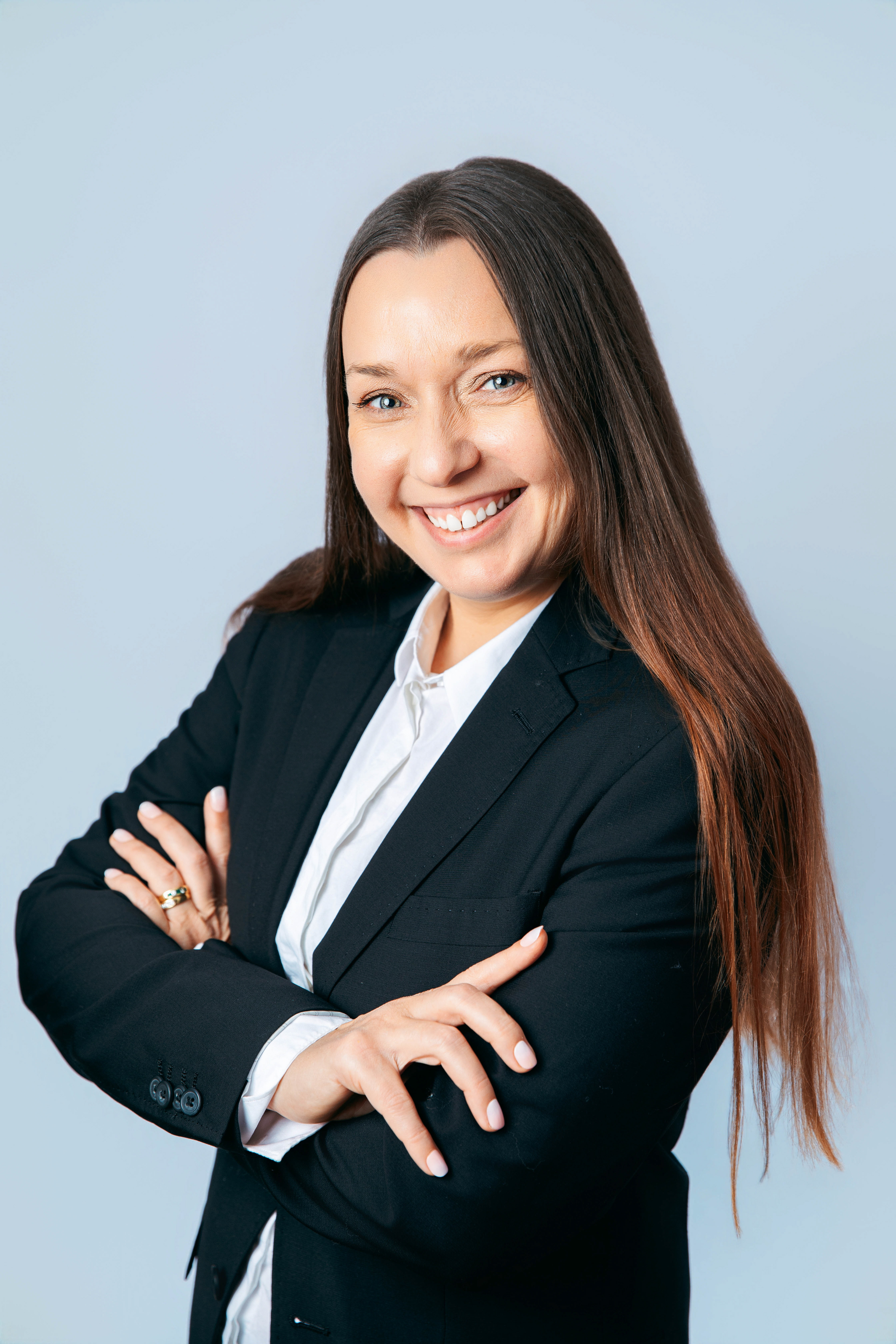 Studio corporate portrait for Canberra professionals by Olia Photography.
