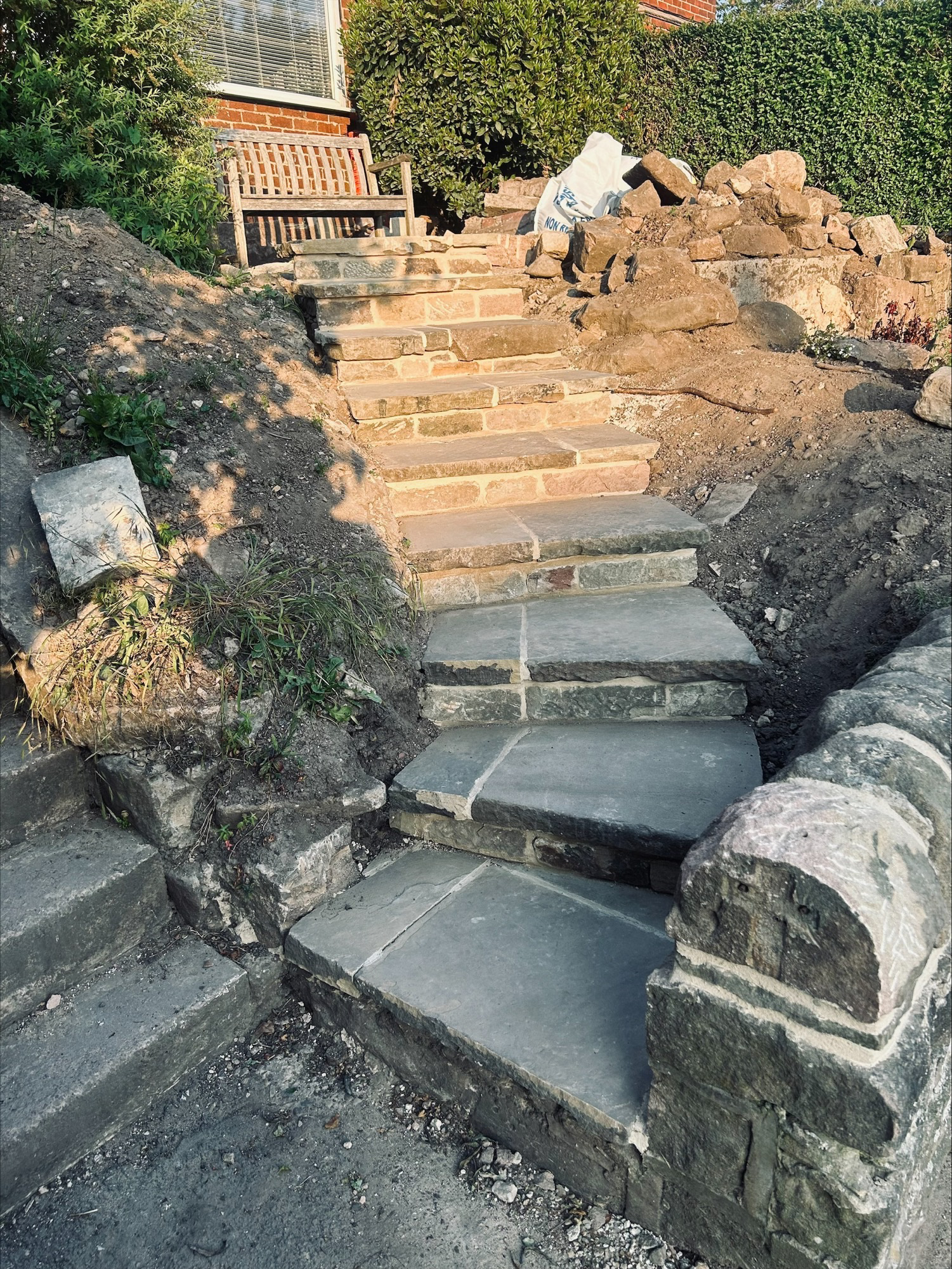 Gritstone steps
