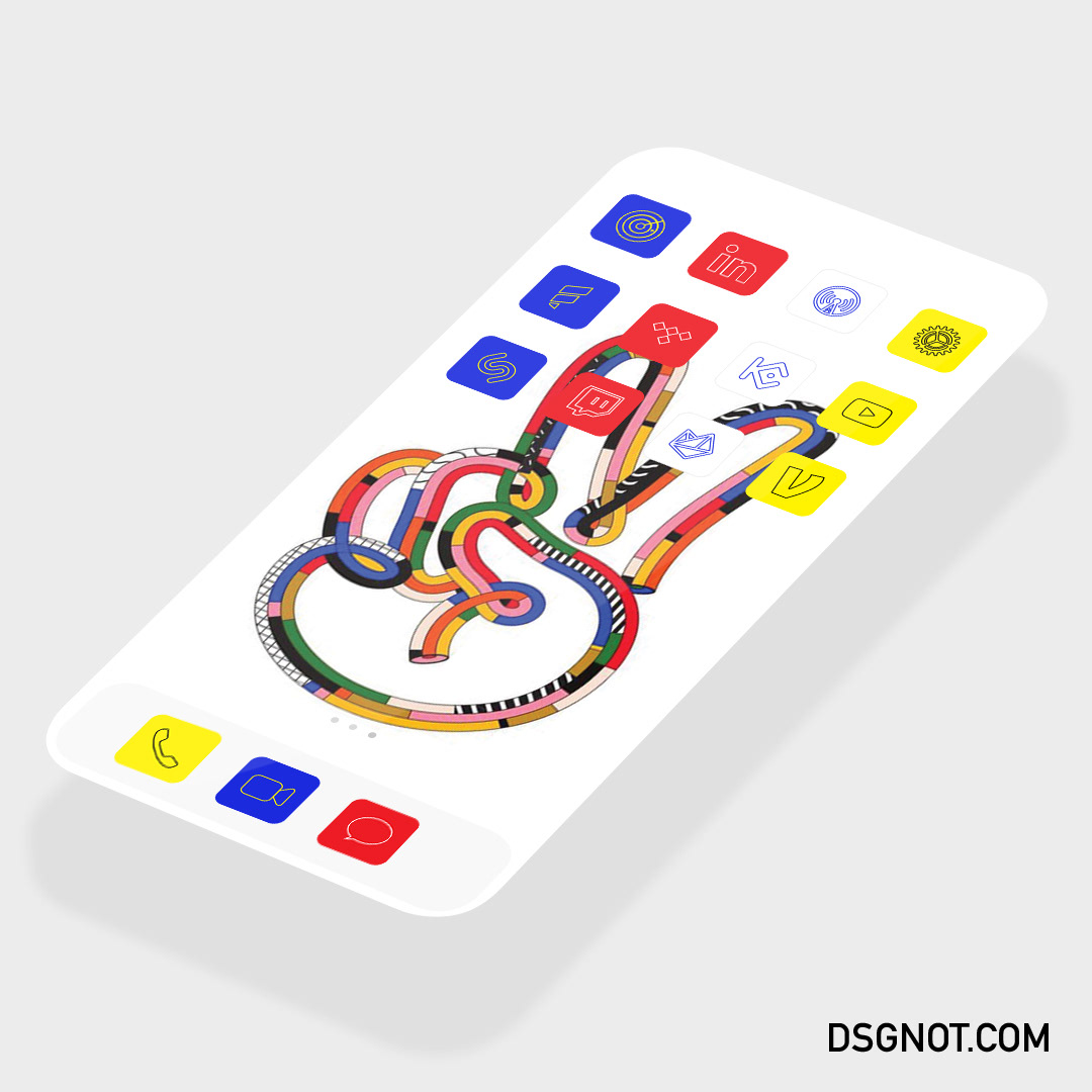 Primary Colors set - Wallpaper art by Designer Andrew Footit (via Pinterest)