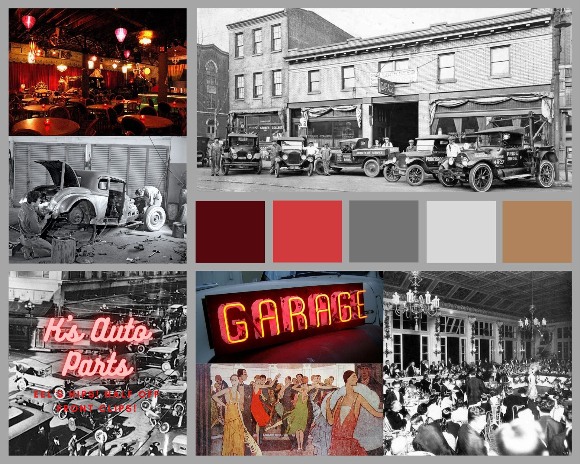 K's Auto Parts Store Moodboard