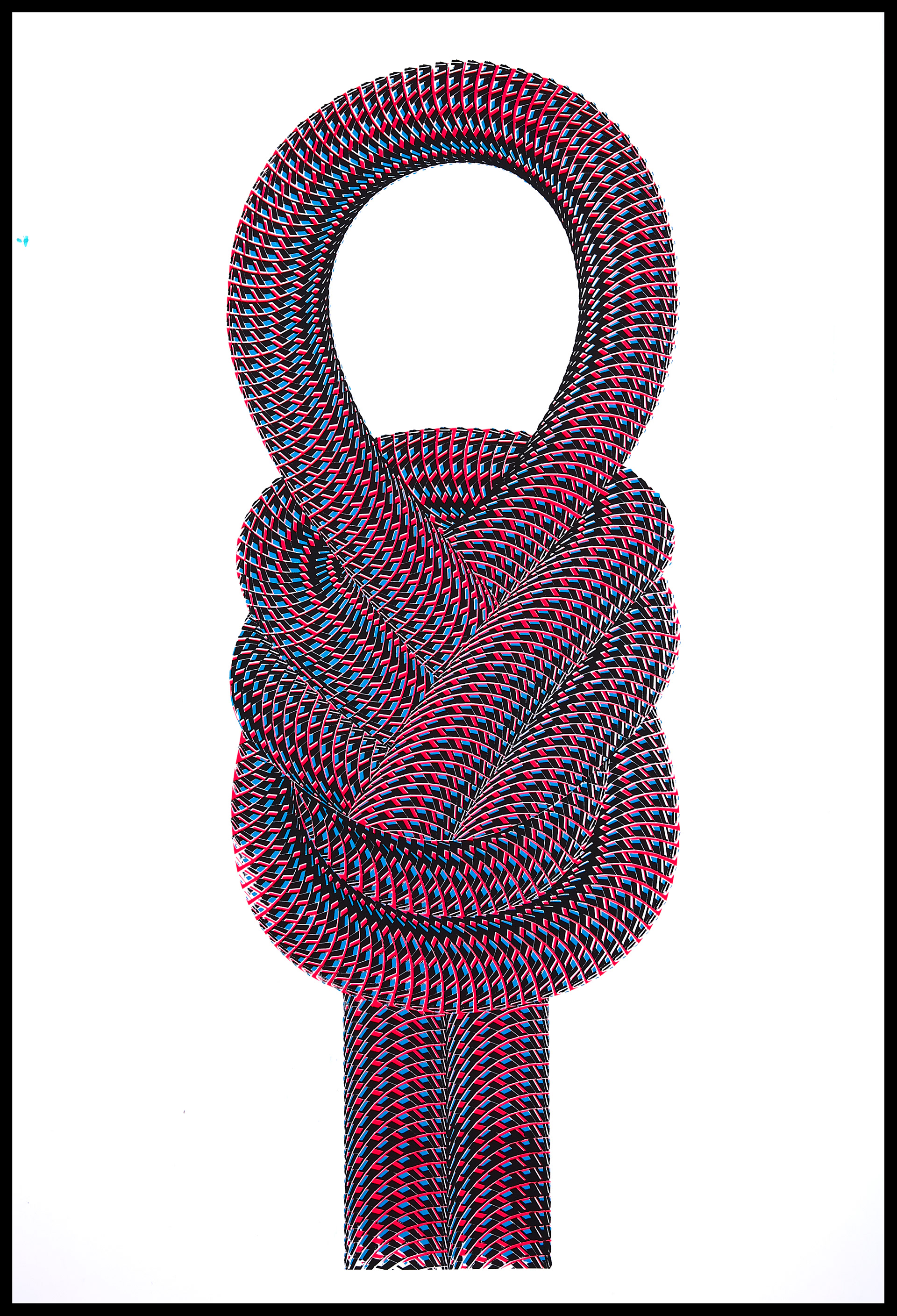 20"X30" Pink/Steel Blue/Black