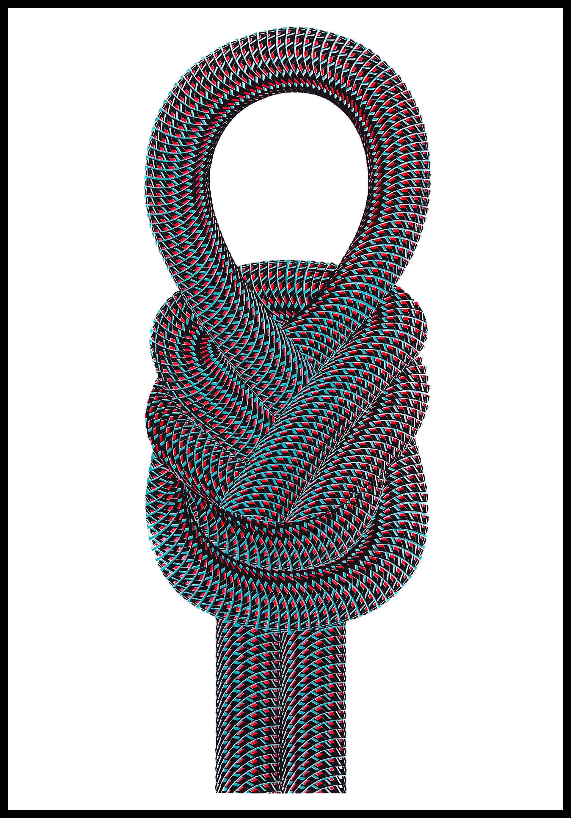 20"X30" Light Blue/Pink/Black