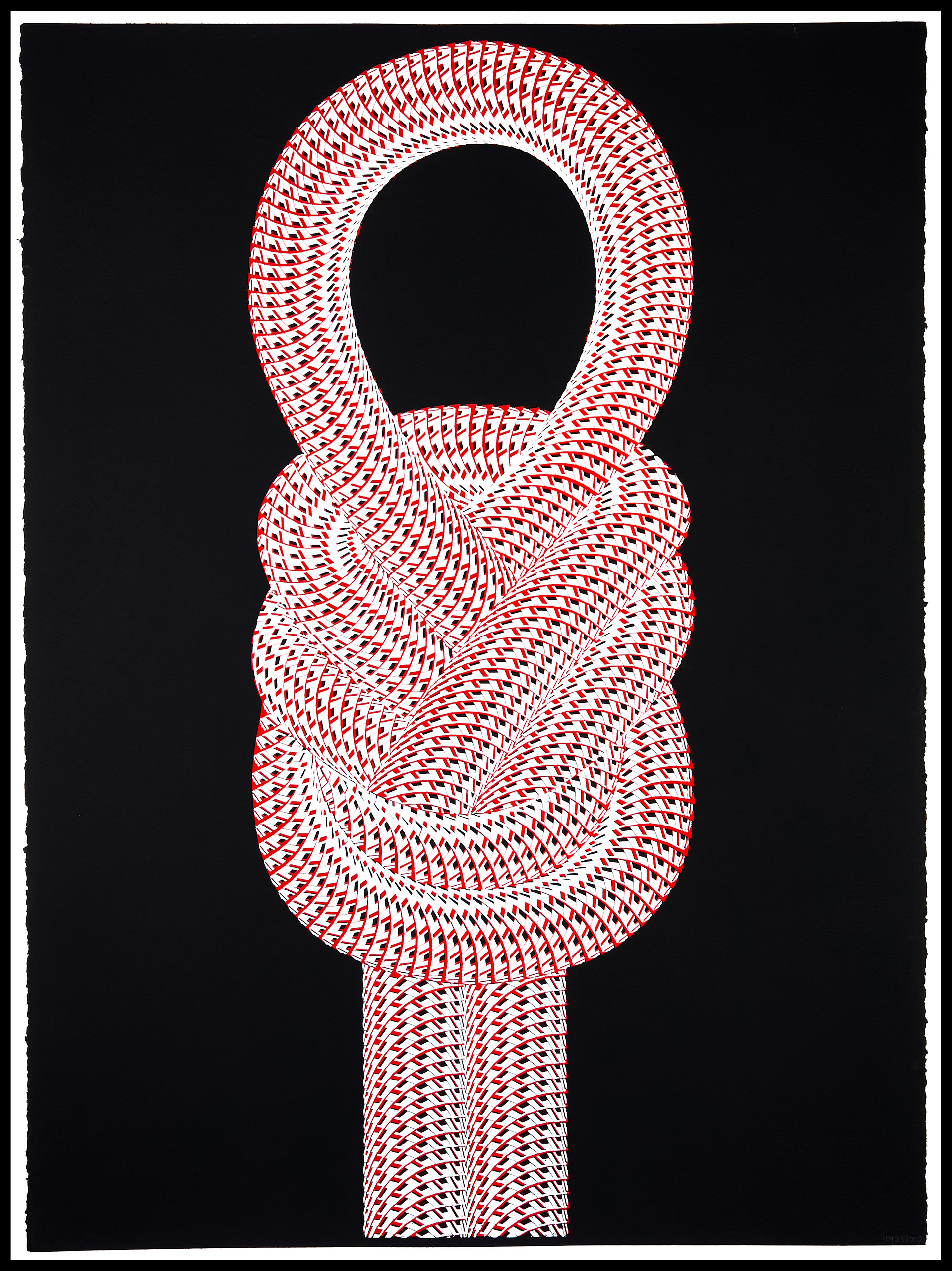 20"X28" Black Paper- White/Red