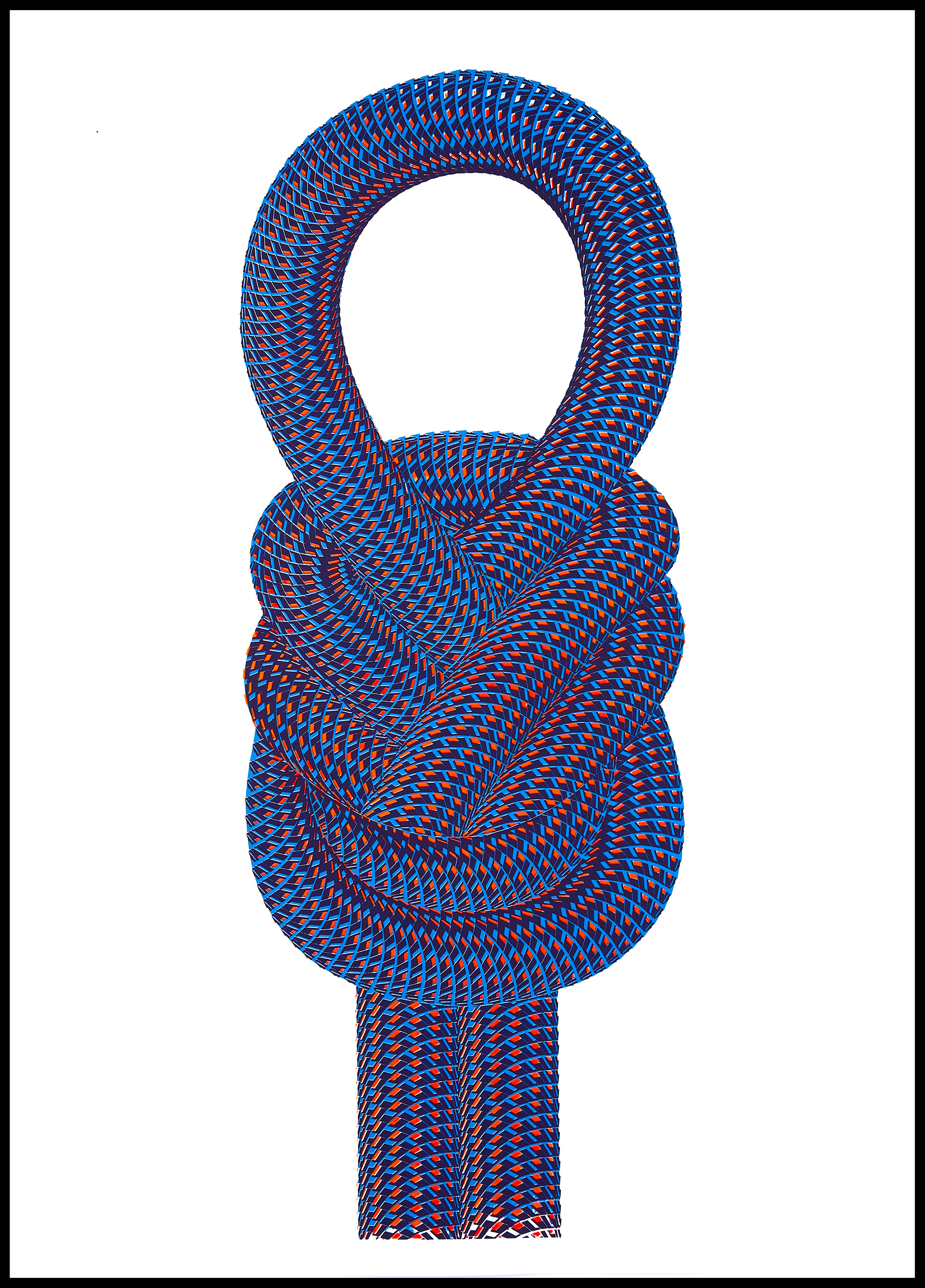 26"X36" Blue/Pink/Deep Purple