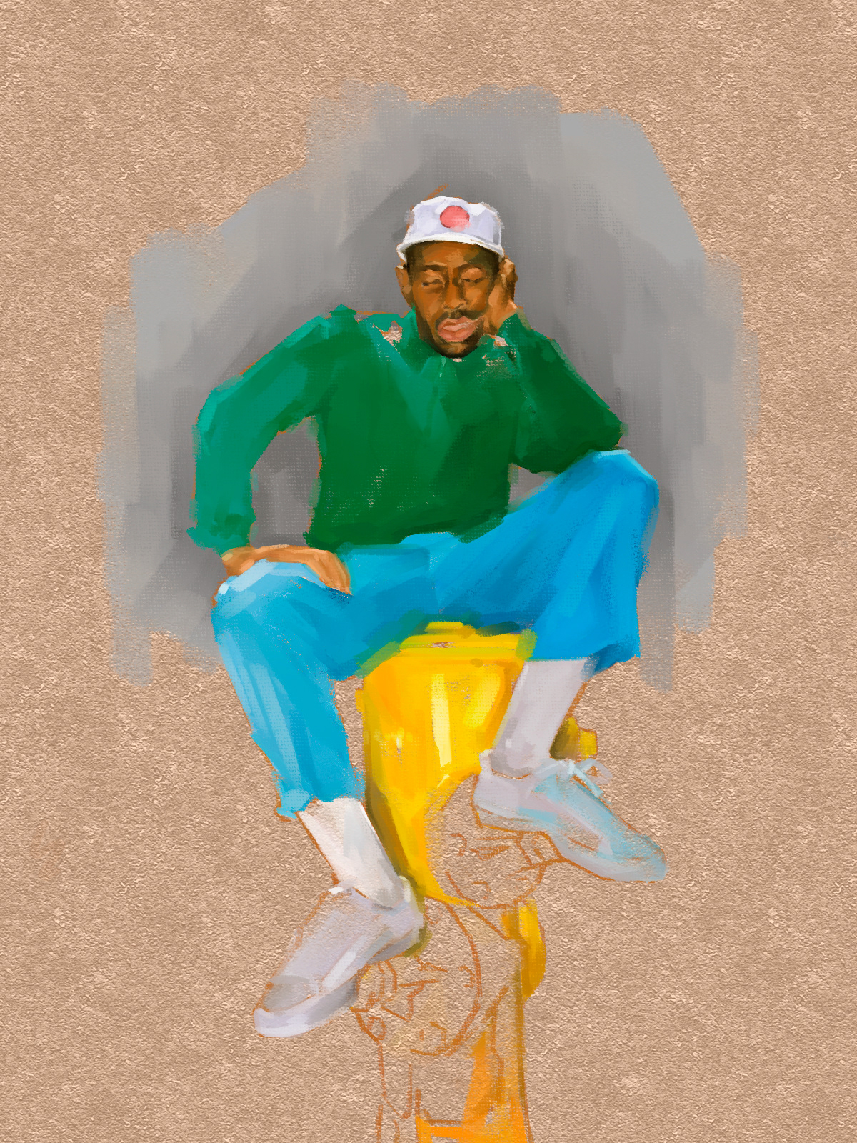 Tightened things up a bit and added a soft background to bring the focus to the figure.