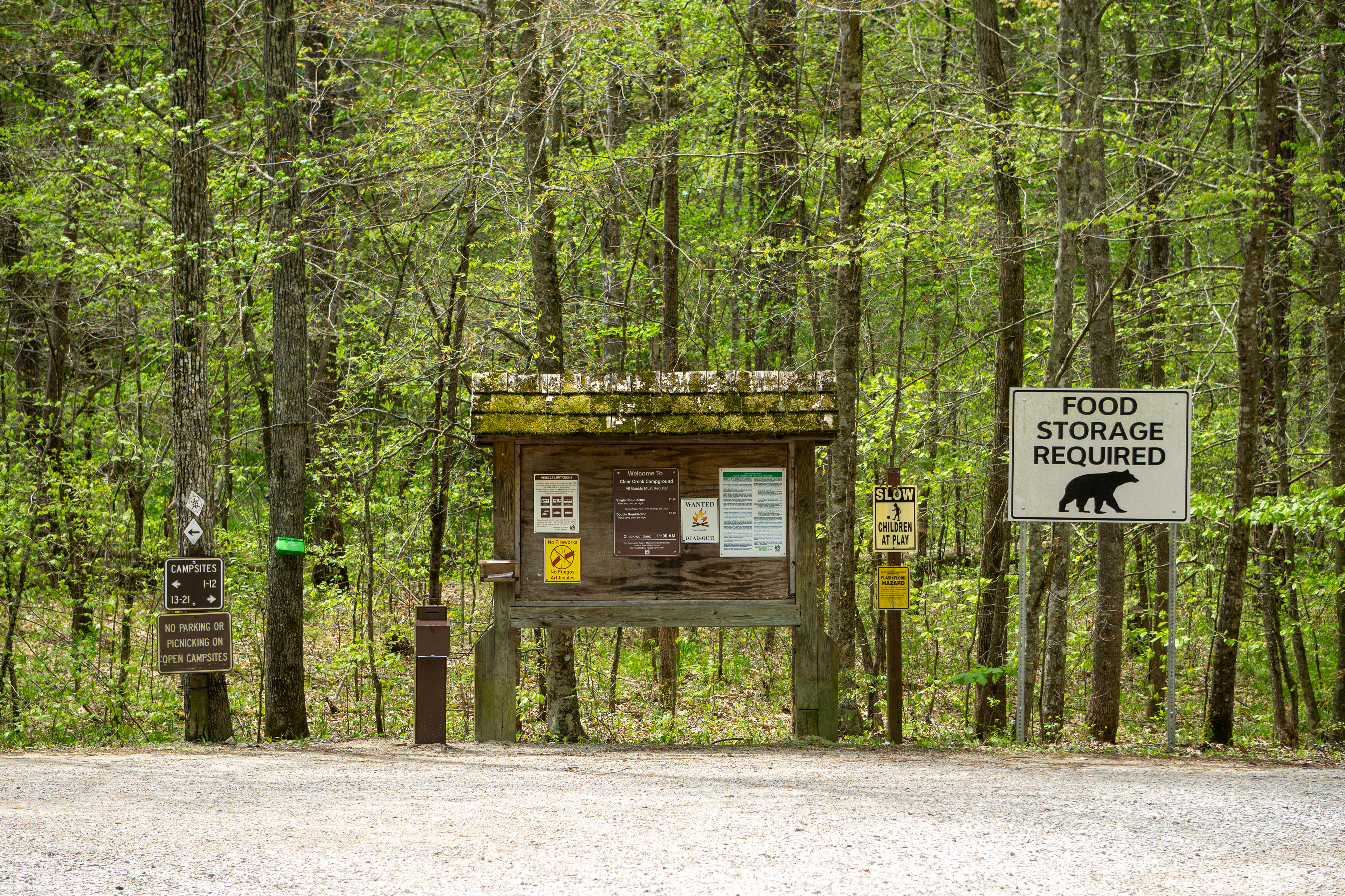 Entering Clear Creek Campground