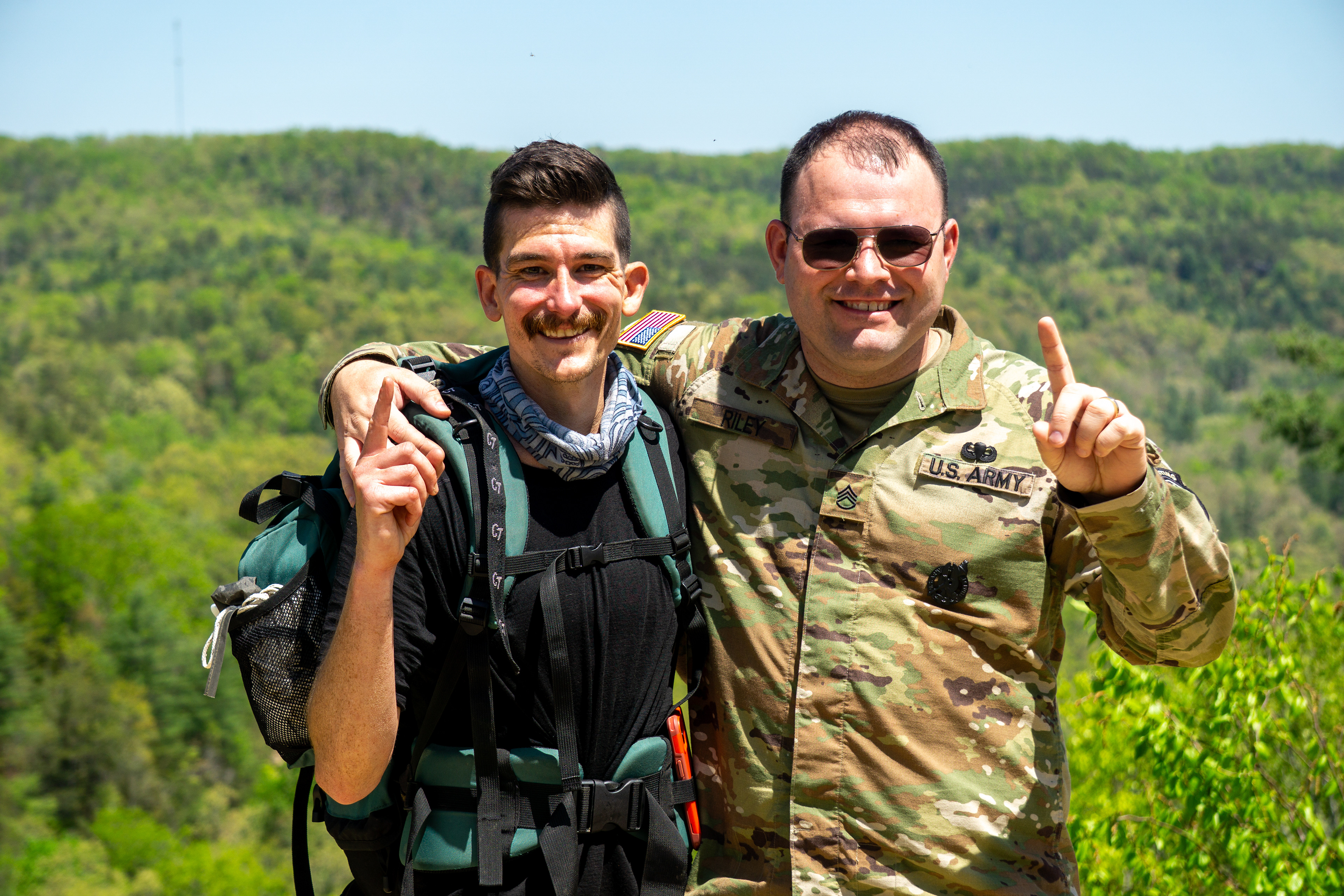 Celebrated crossing 100 miles at Natural Bridge