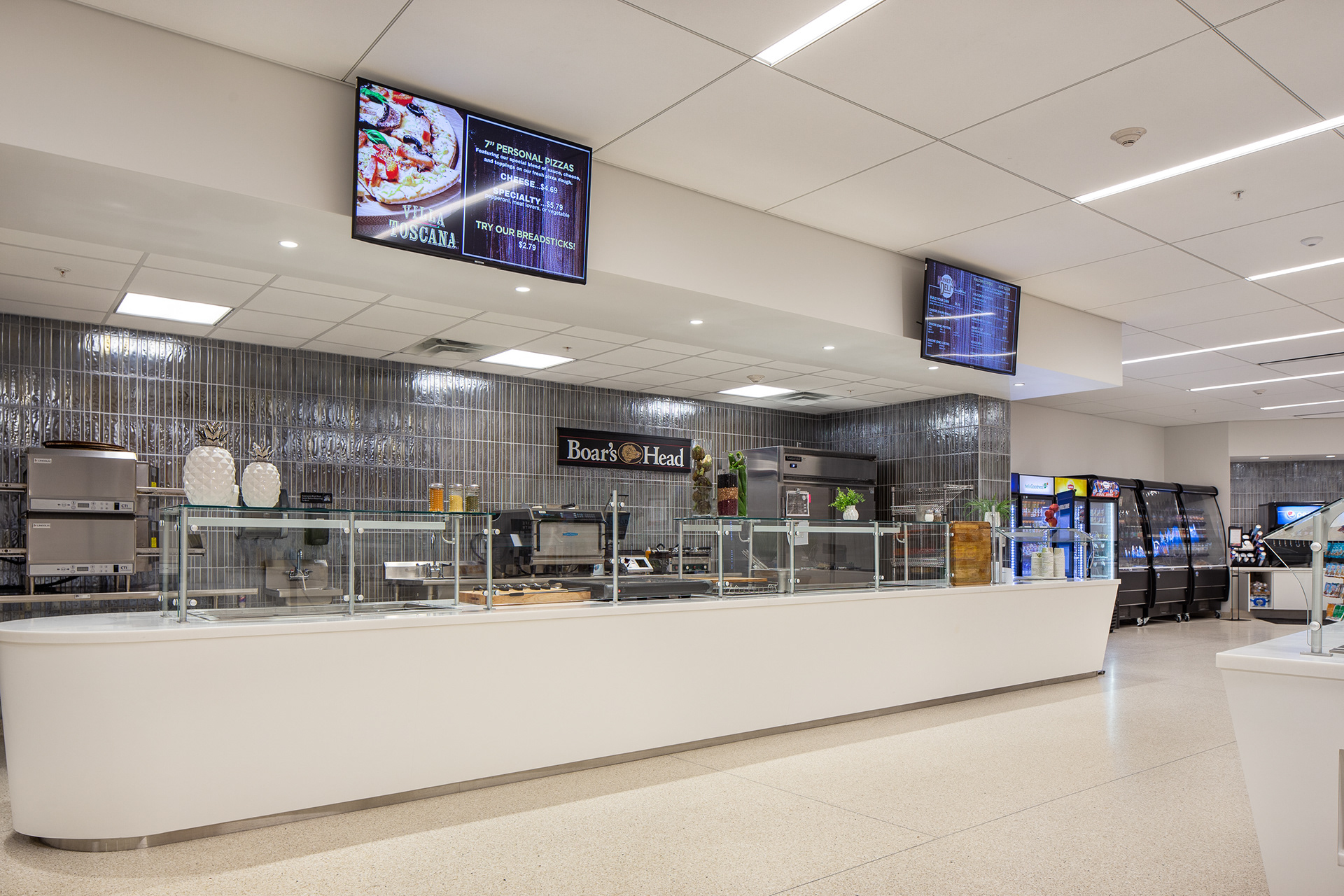 Cafeteria design in the L. Gale Lemerand Student Center, Daytona State College.