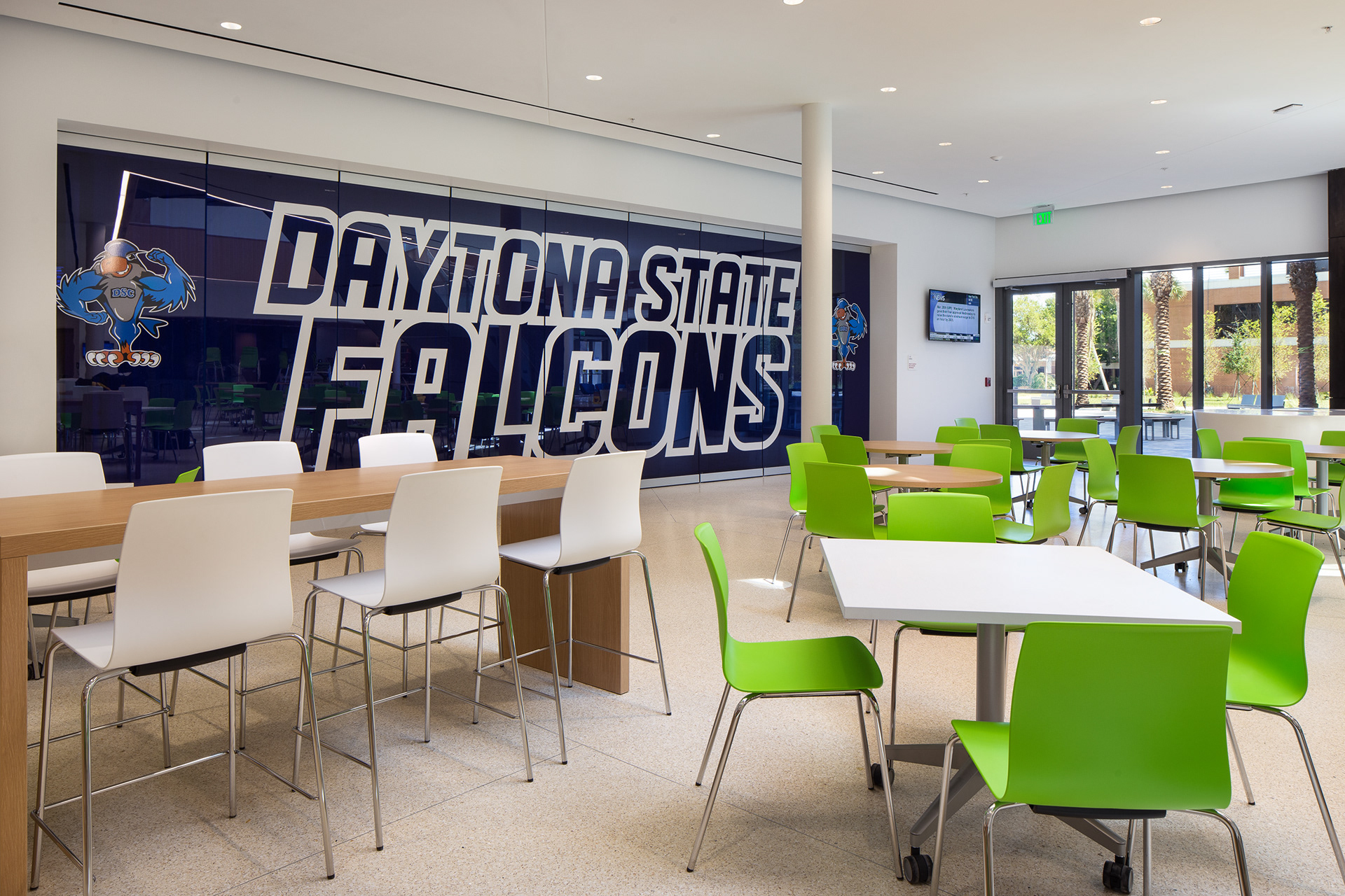 Seating area in the L. Gale Lemerand Student Center, Daytona State College.