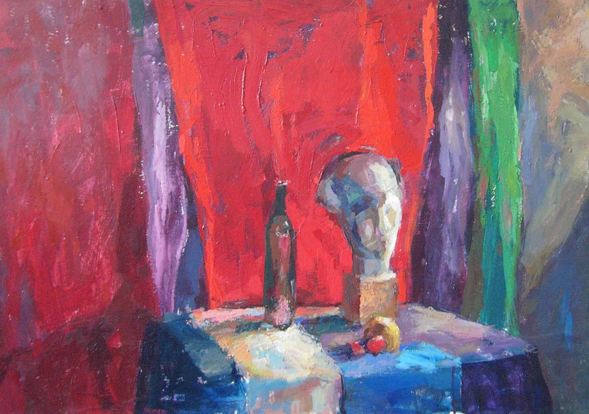 Still-Life Composition | Medium: Tempera Pigment Paint | Dimensions: 100 x 70 cm