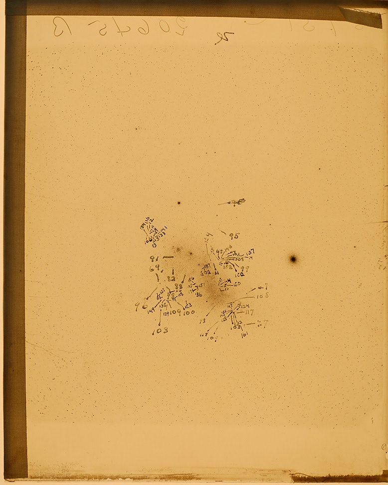 Plate No. B20645, front. Adapted from StarGlass, Center for Astrophysics | Harvard & Smithsonian.