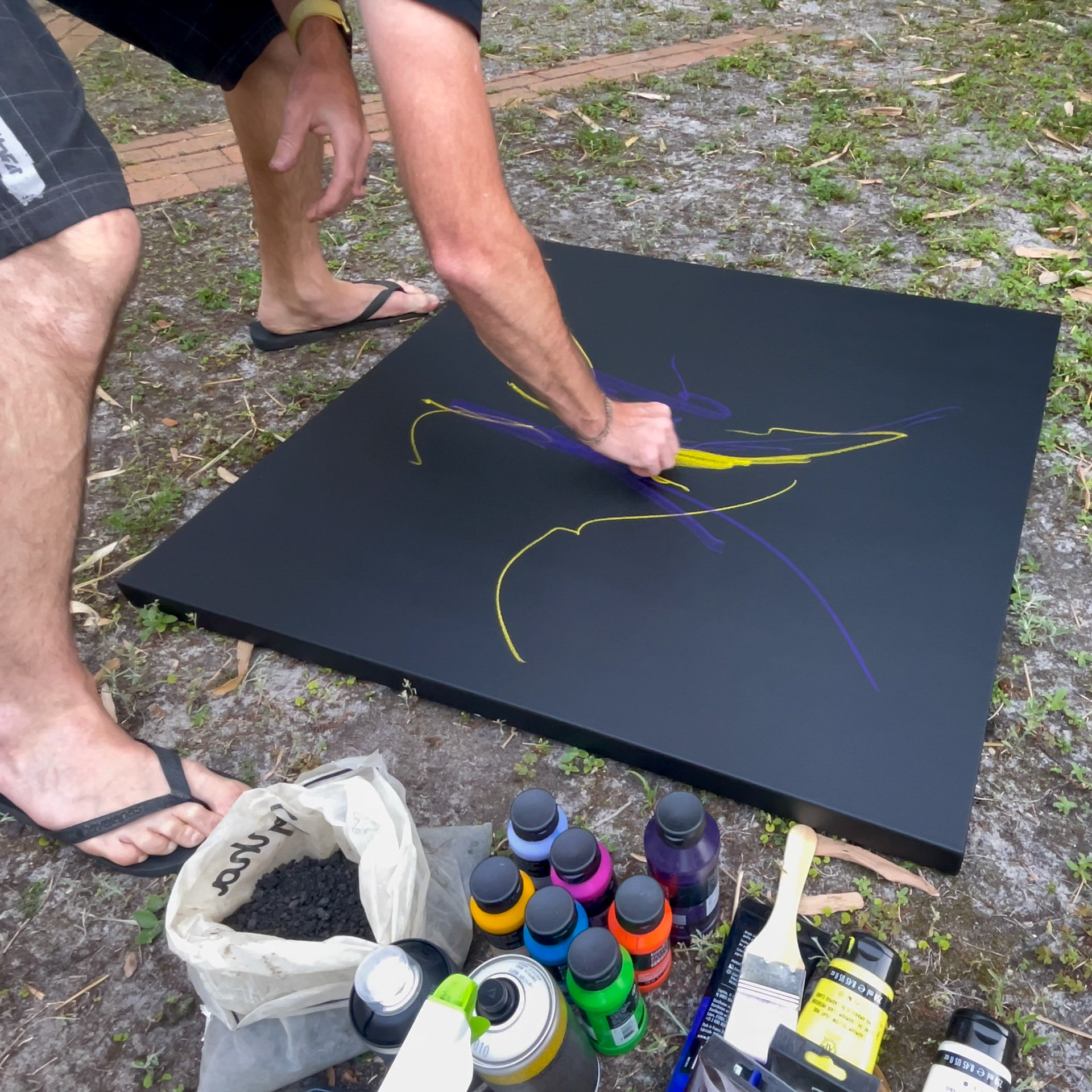 photos from the painting process