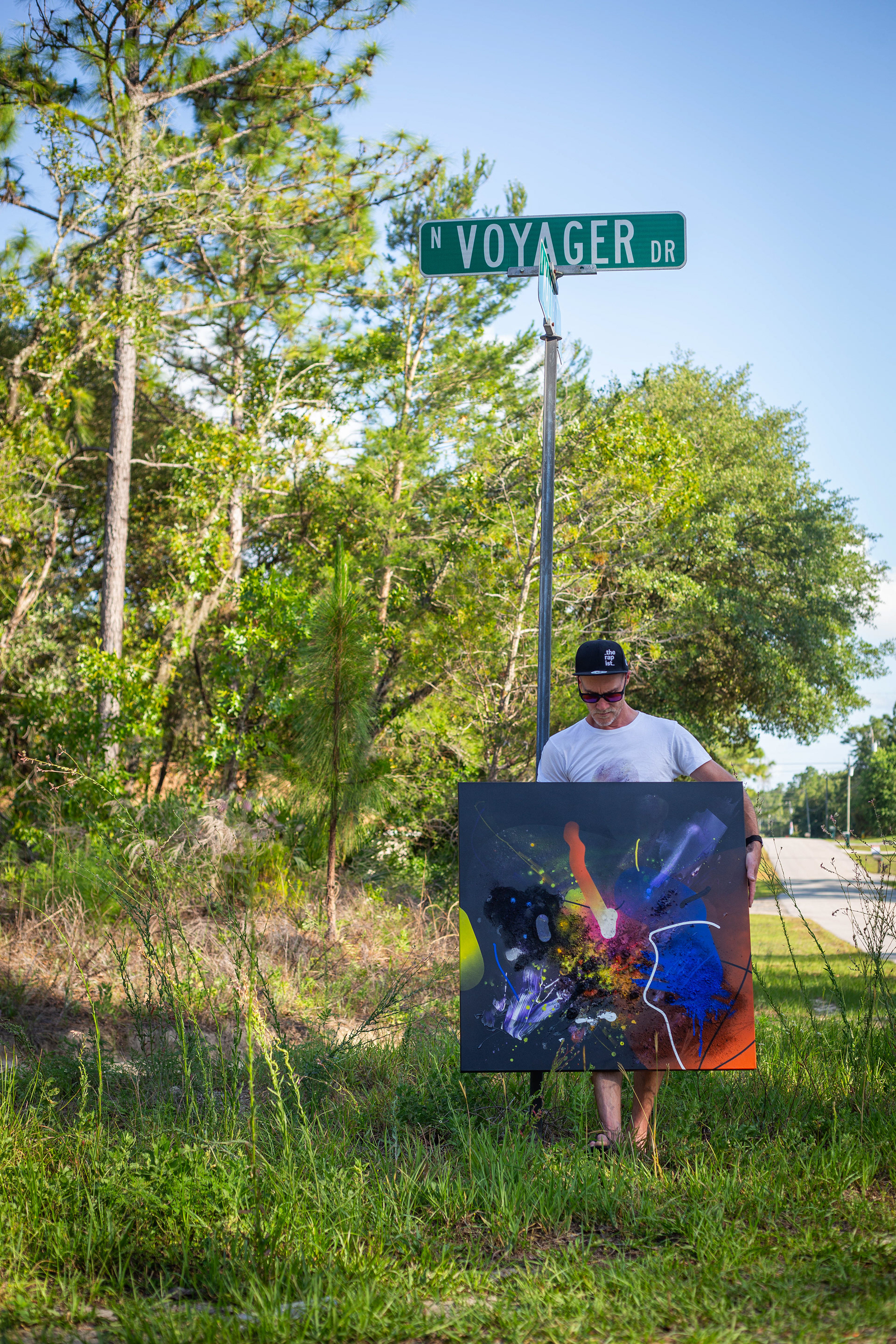 Martin Kafes33 Hirth with paintings Volcanic Journey in Florida