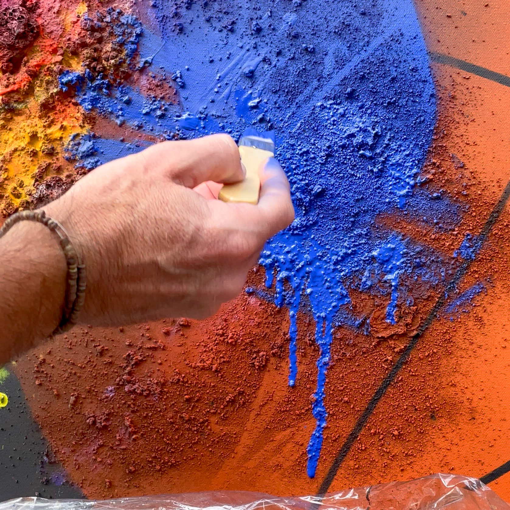 photos from the painting process