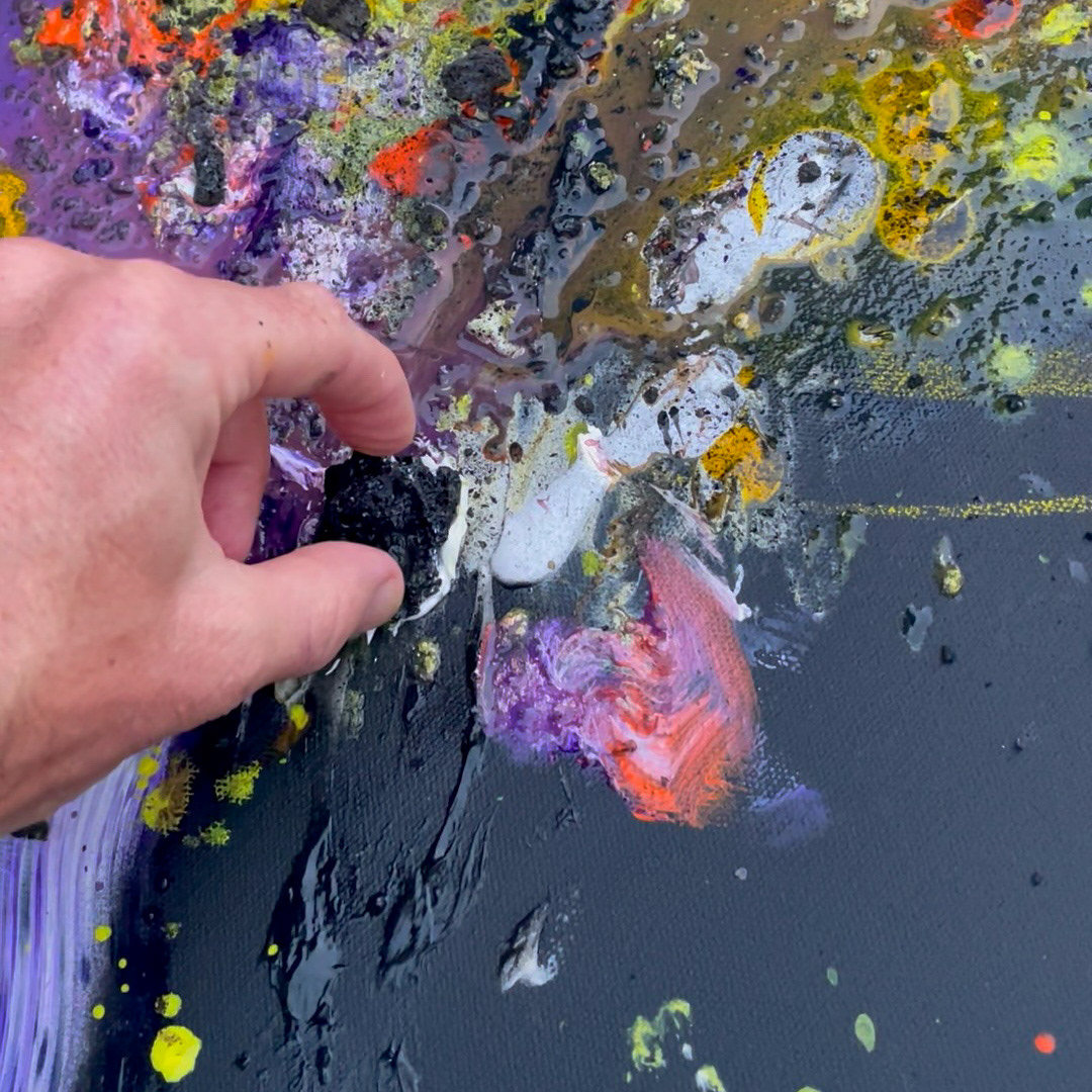 photos from the painting process