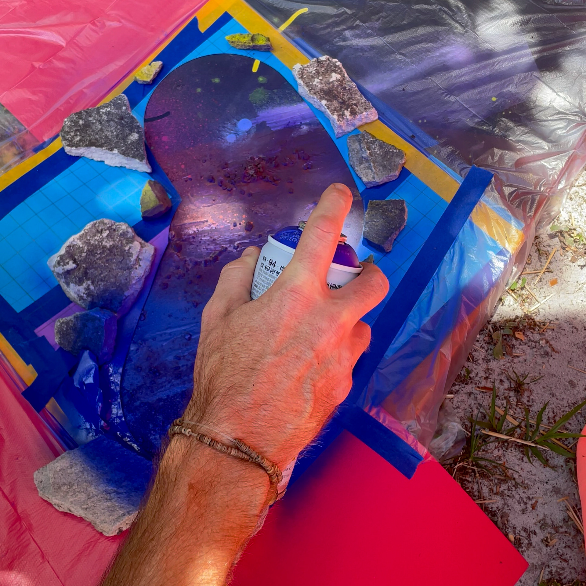 photos from the painting process