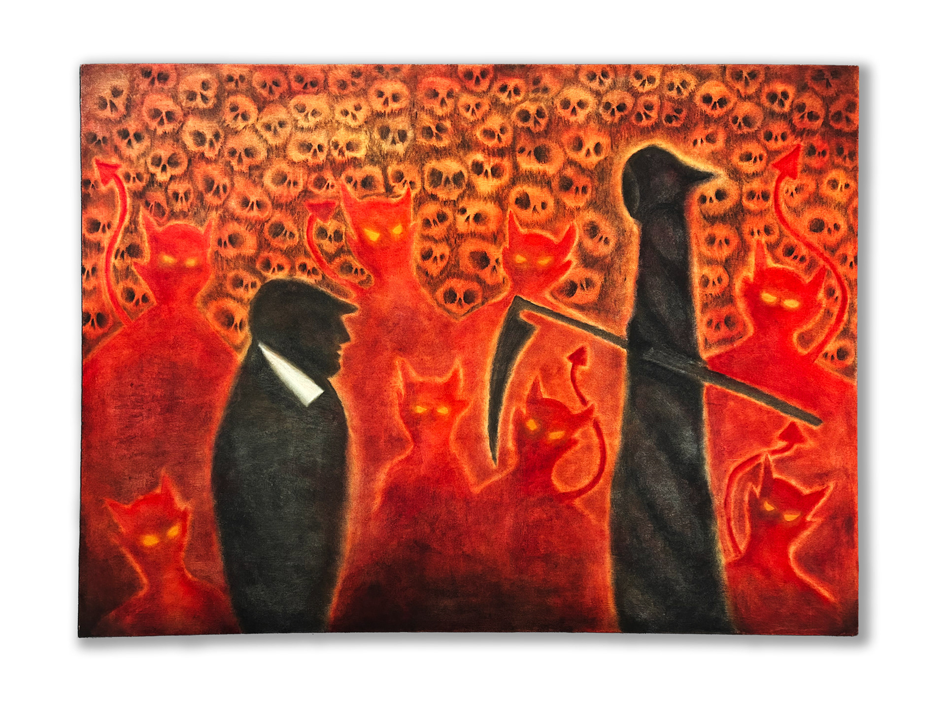 "Occupied By Evil" - Oil on 4x5ft hand built canvas