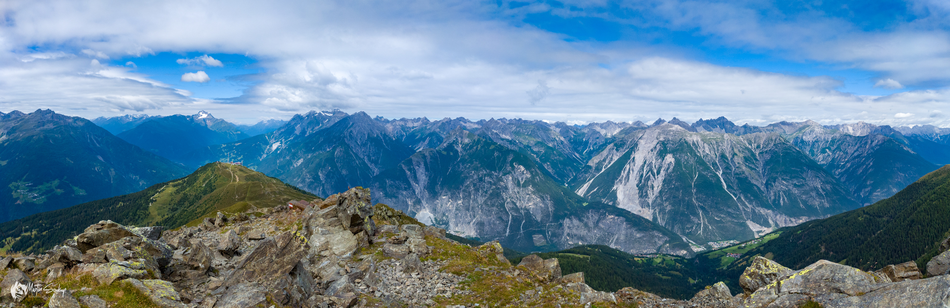 Panorama zejména Lechtalských Alp z Glanderspitze