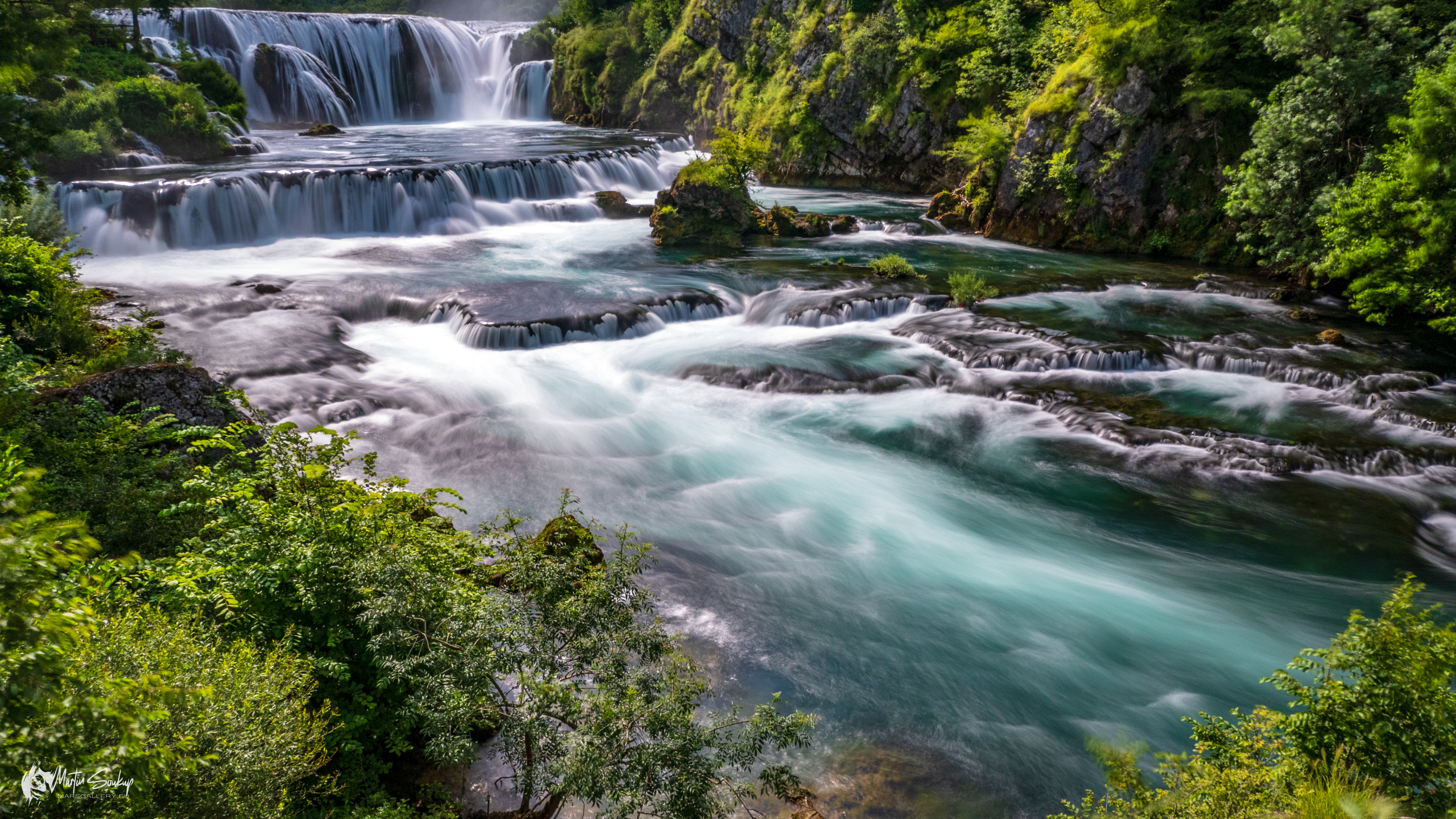 Vodopád Štrbački buk na řeče UNA