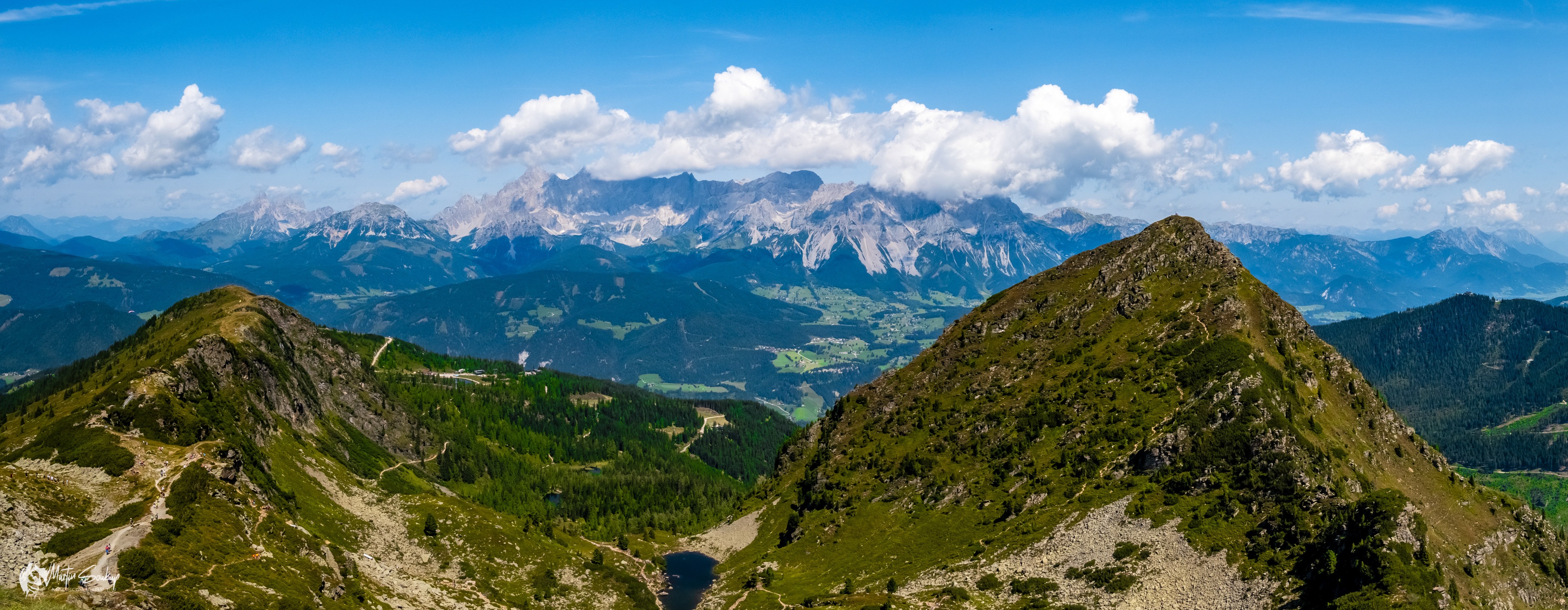 Panorama Dachsteinu z vrcholu Ripetegg